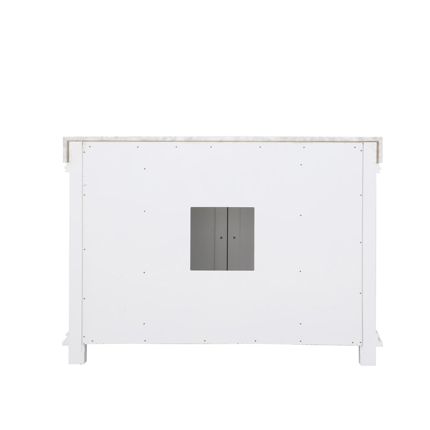 Jardin 48" Single Bathroom Vanity Set in White and Carrara White Marble Countertop without Mirror