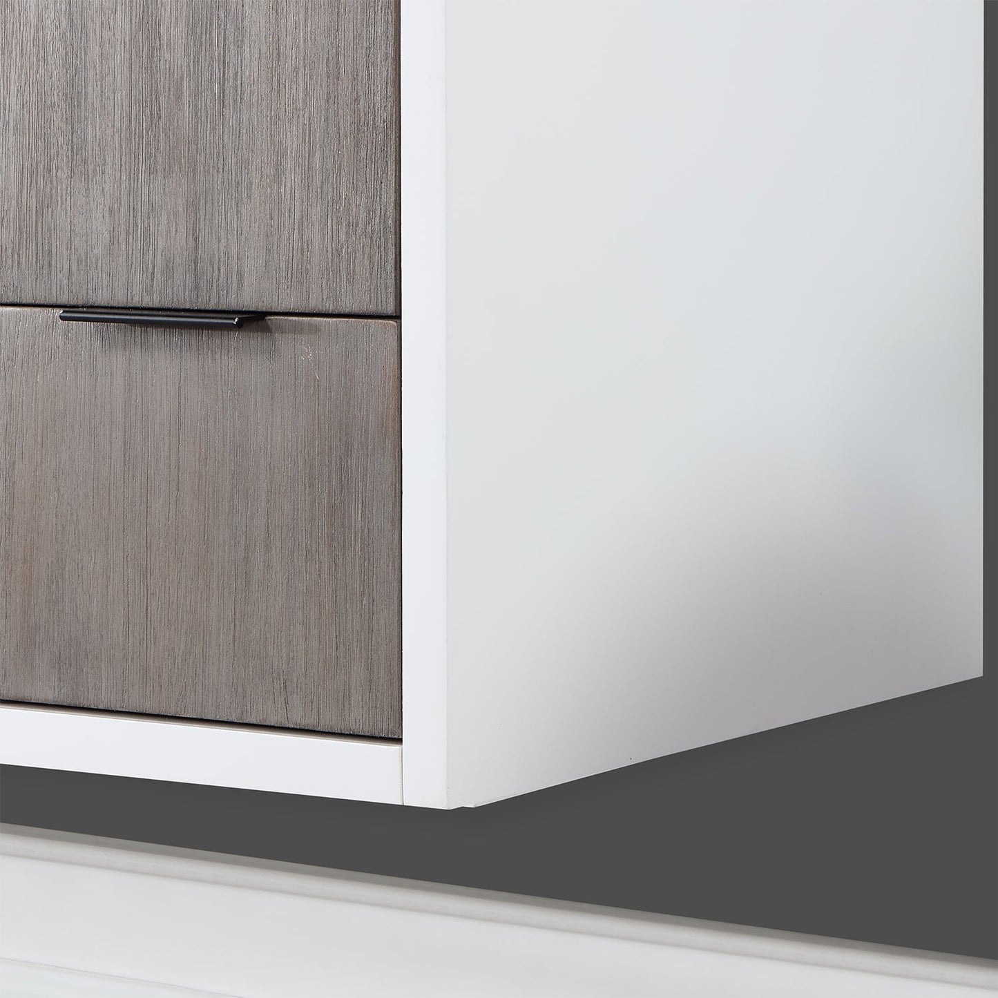 Dione 48" Single Bathroom Vanity in Classical Gray with Aosta White Engineered Stone Countertop with Mirror