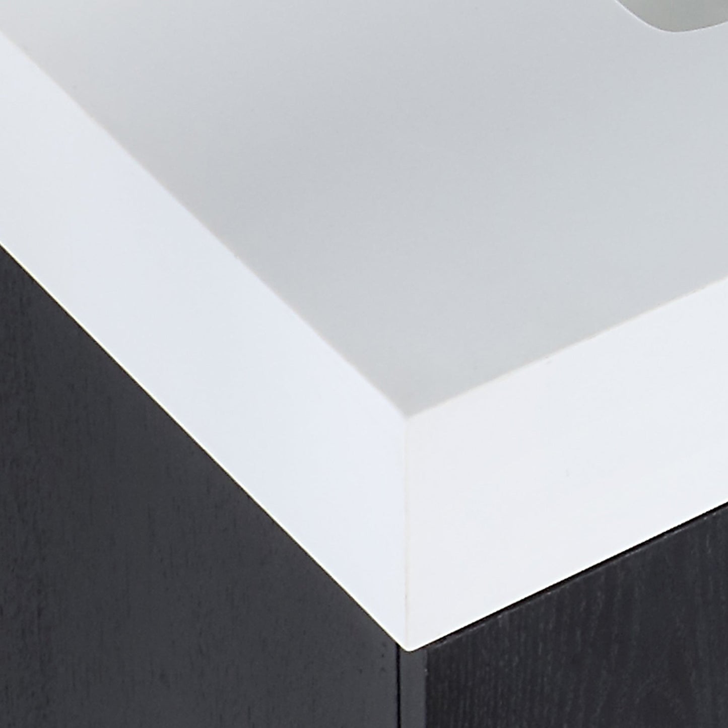 Bianco 72" Double Bathroom Vanity in Black Oak with Brushed Gold Support Base and White Engineered Stone Countertop with Mirror