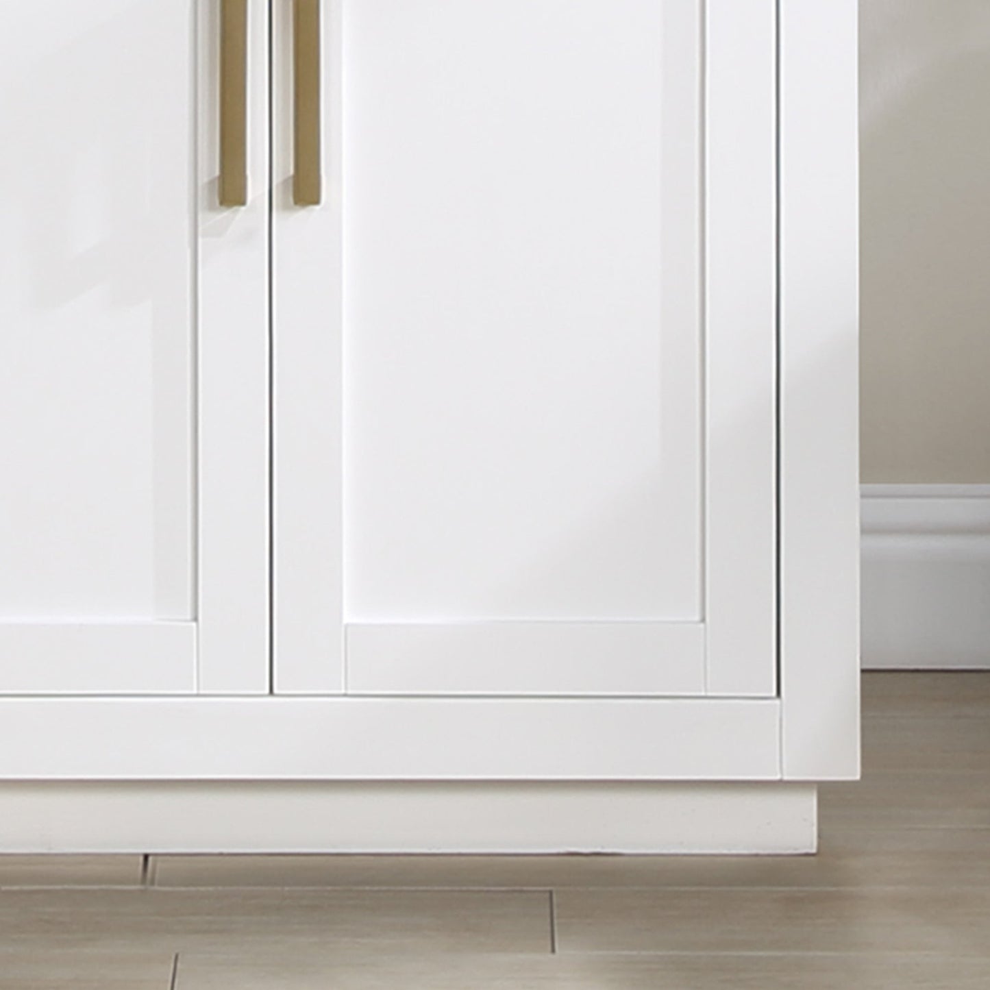 Gavino 30" Single Bathroom Vanity in White with Grain White Engineered Stone Countertop with Mirror