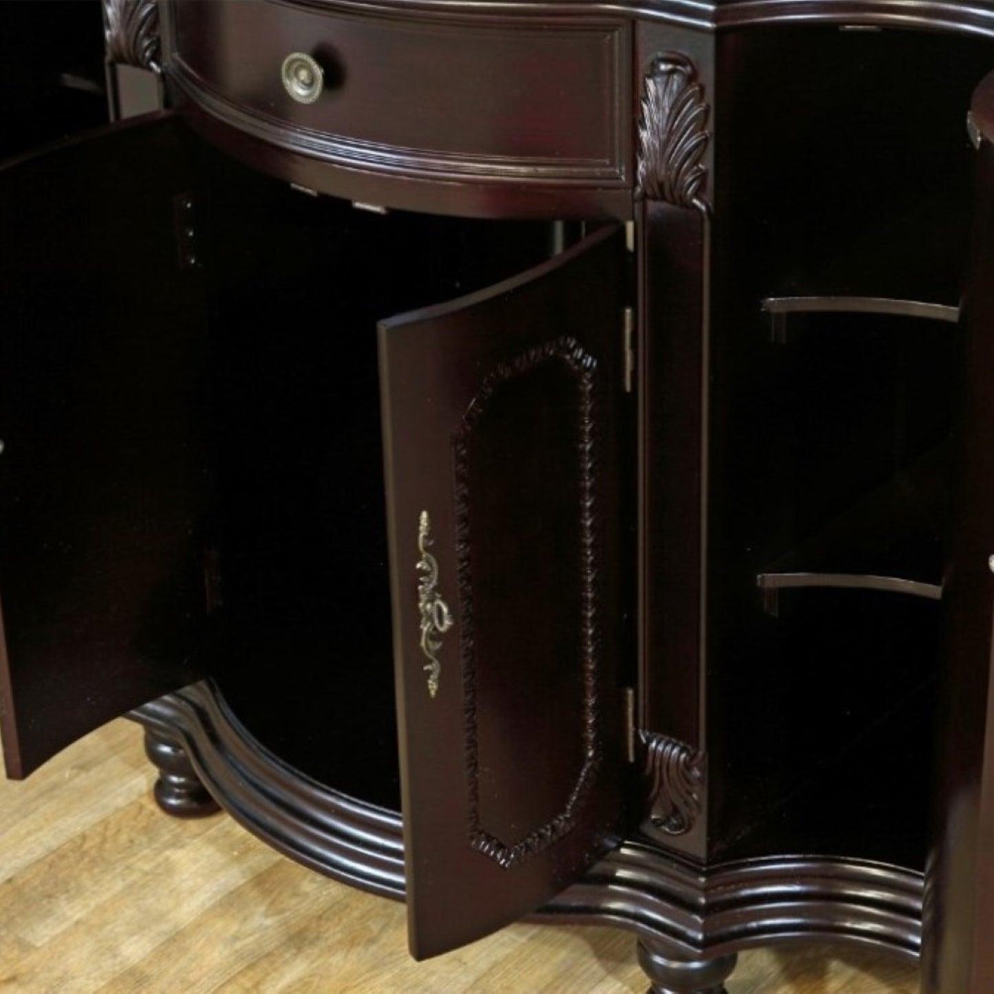 48" Single sink vanity wood dark mahogany black galaxy