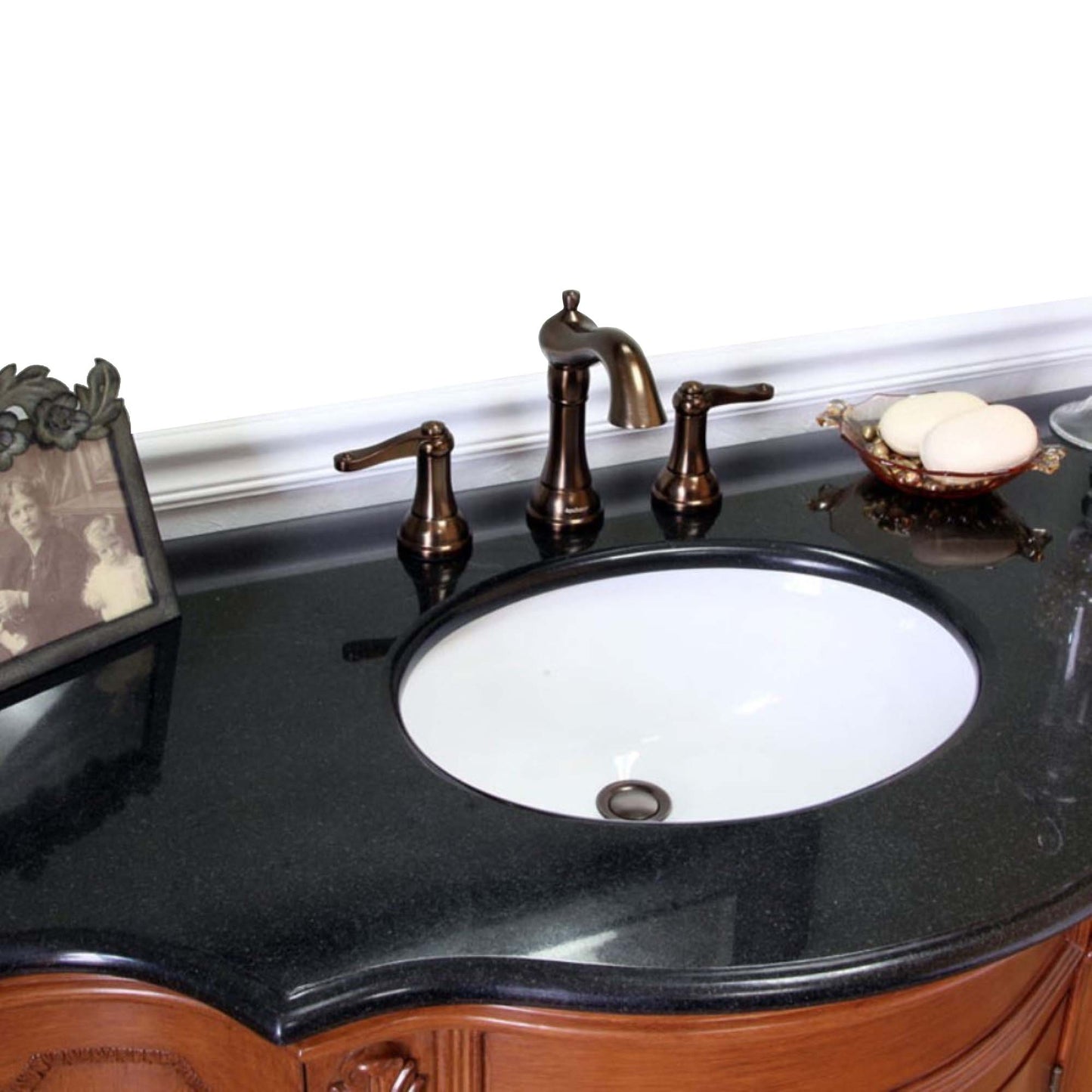 48" Single sink vanity wood Light walnut
