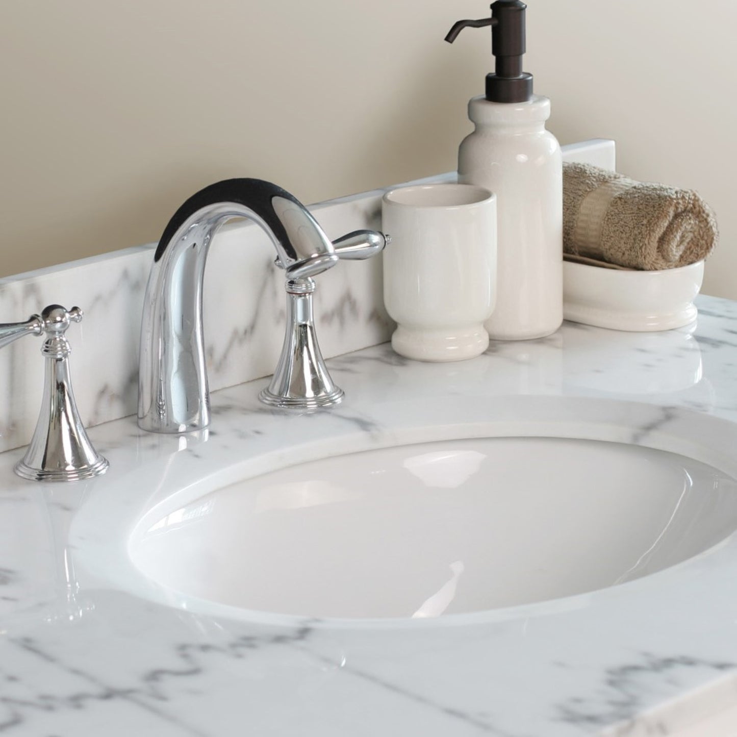 60" Double sink vanity wood white