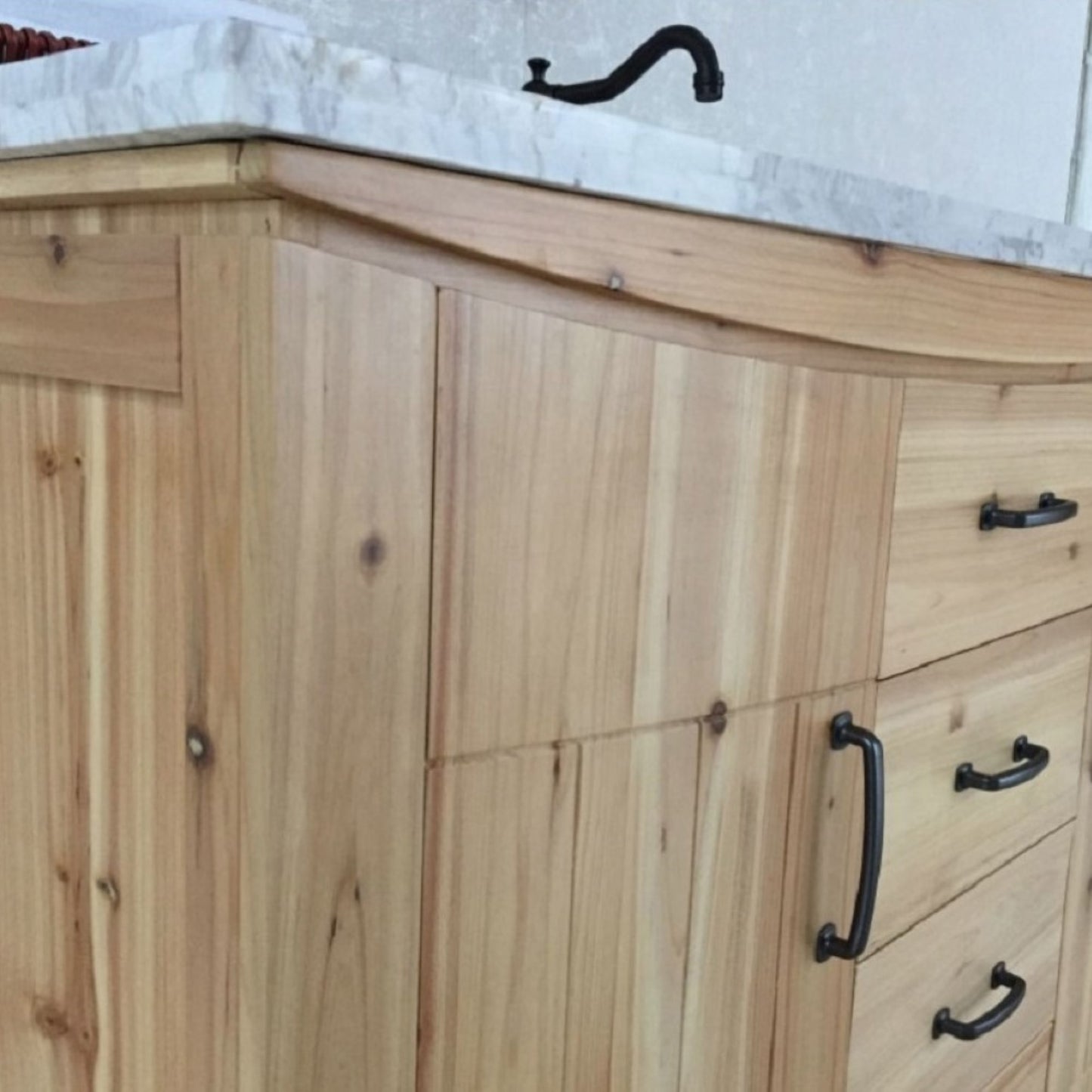 48" Single sink vanity solid fir natural