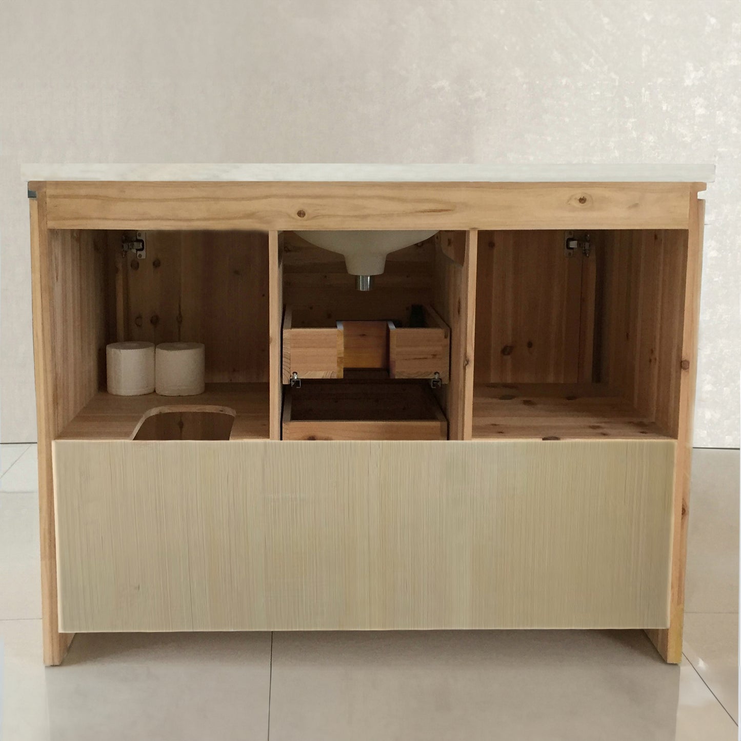 48" Single sink vanity solid fir natural