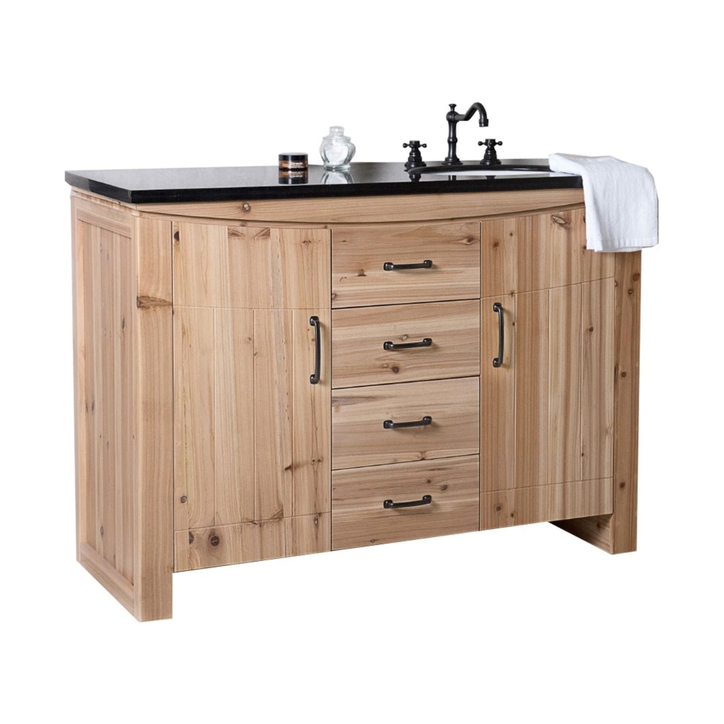 48" Single sink vanity solid fir natural