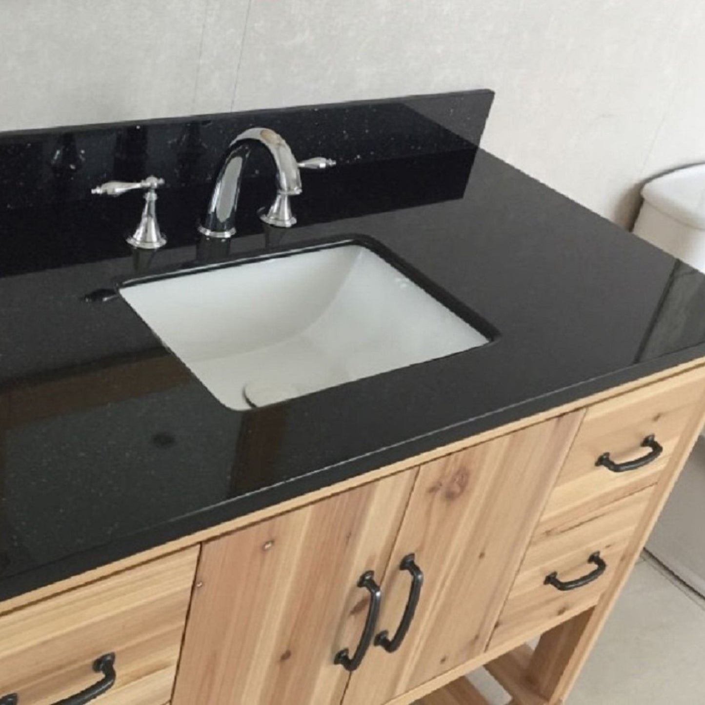 48" Single sink vanity solid fir natural