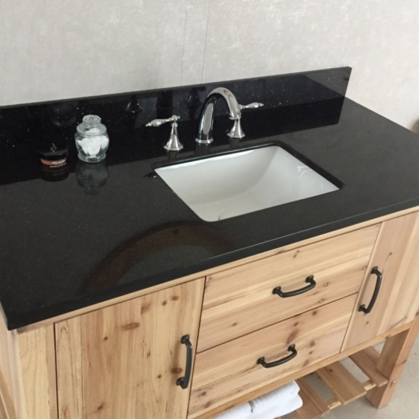48" Single sink vanity solid fir natural