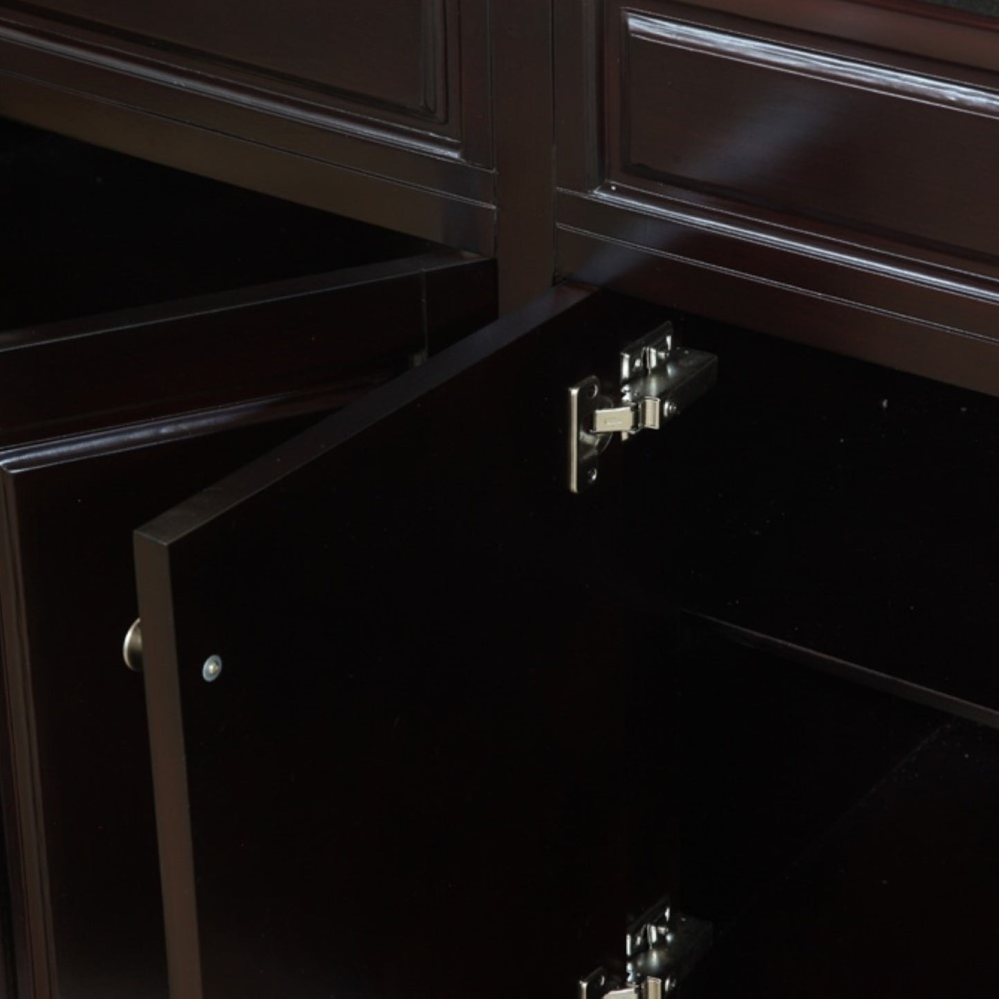 62" Double sink vanity dark mahogany