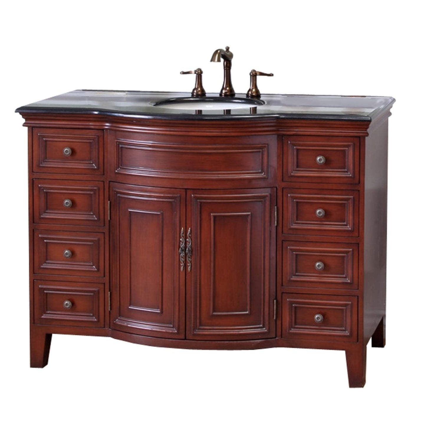 48" Single sink vanity wood brown cherry