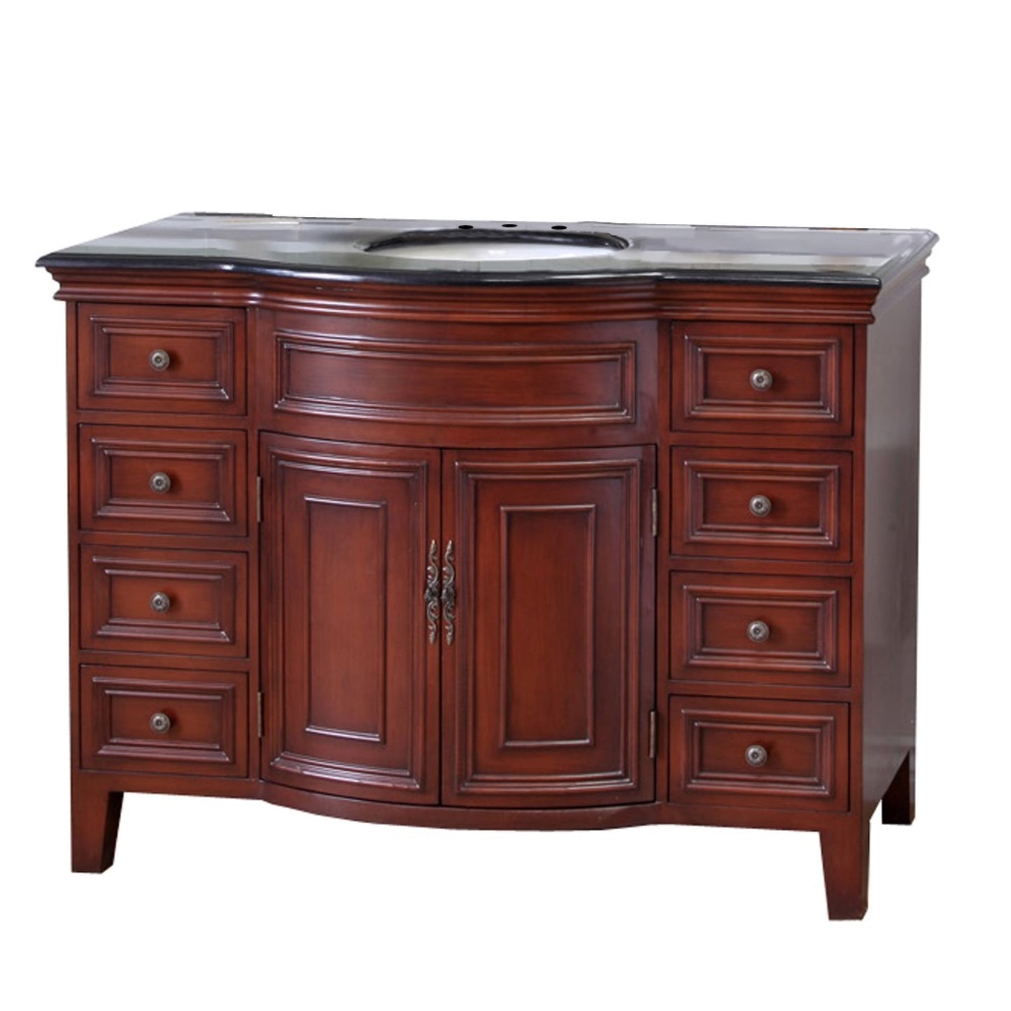 48" Single sink vanity wood brown cherry