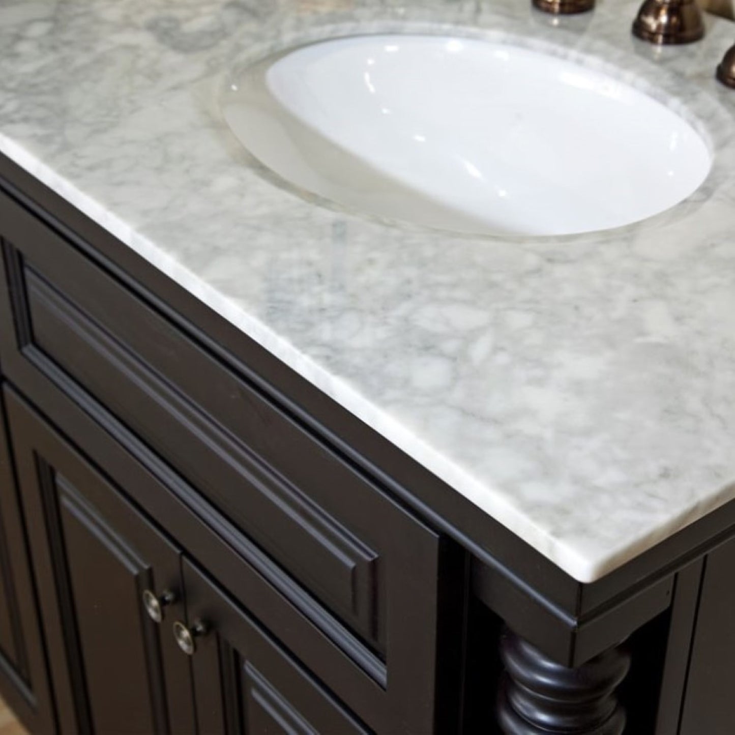 74" Double sink vanity dark mahogany