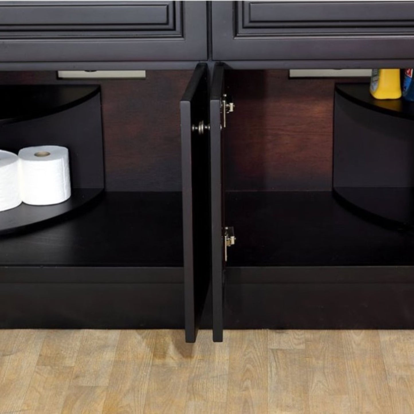 74" Double sink vanity dark mahogany