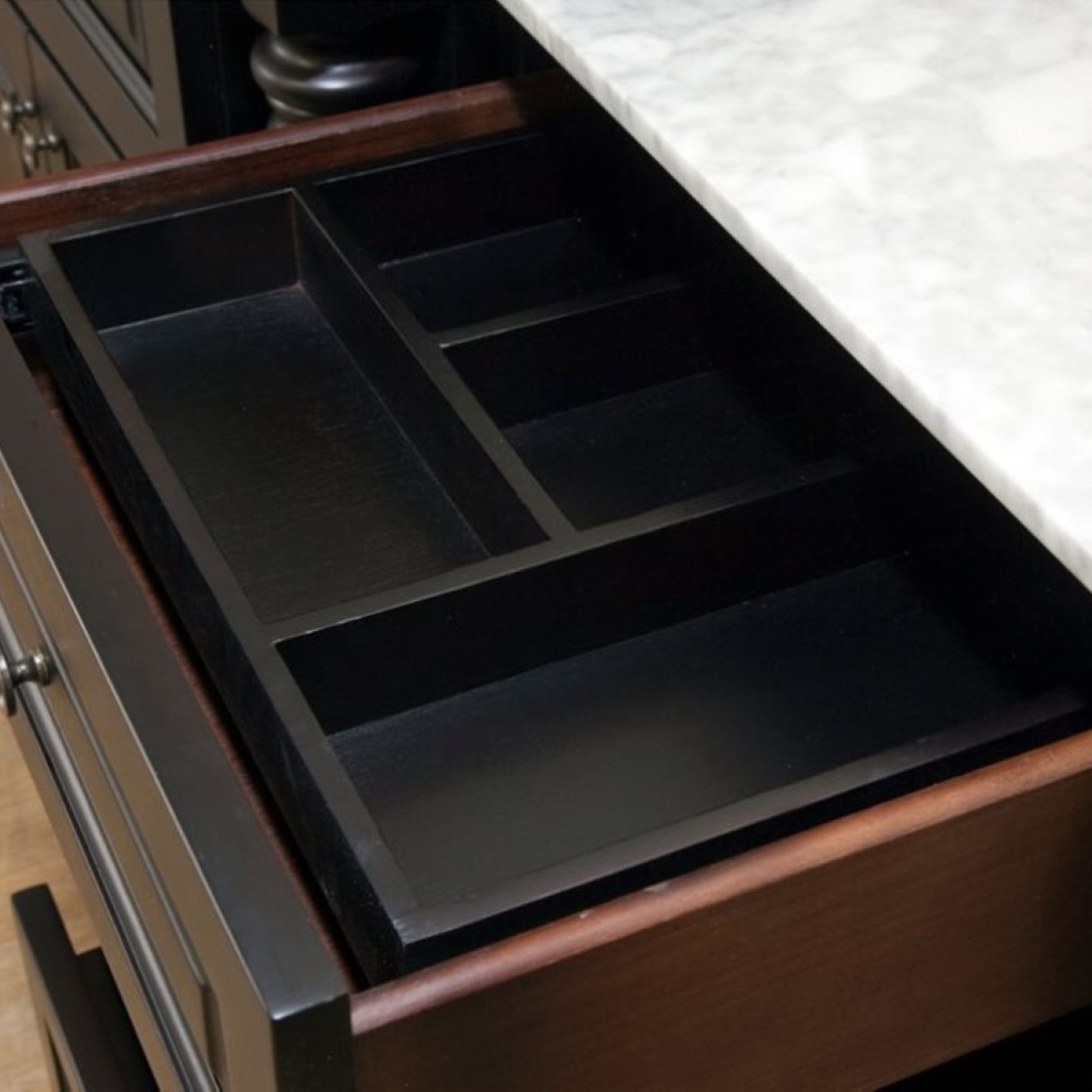 93" Double sink vanity dark mahogany