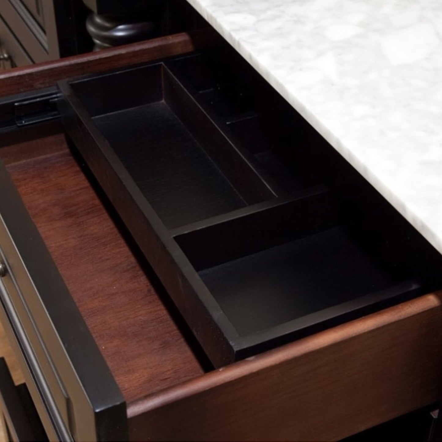 93" Double sink vanity dark mahogany
