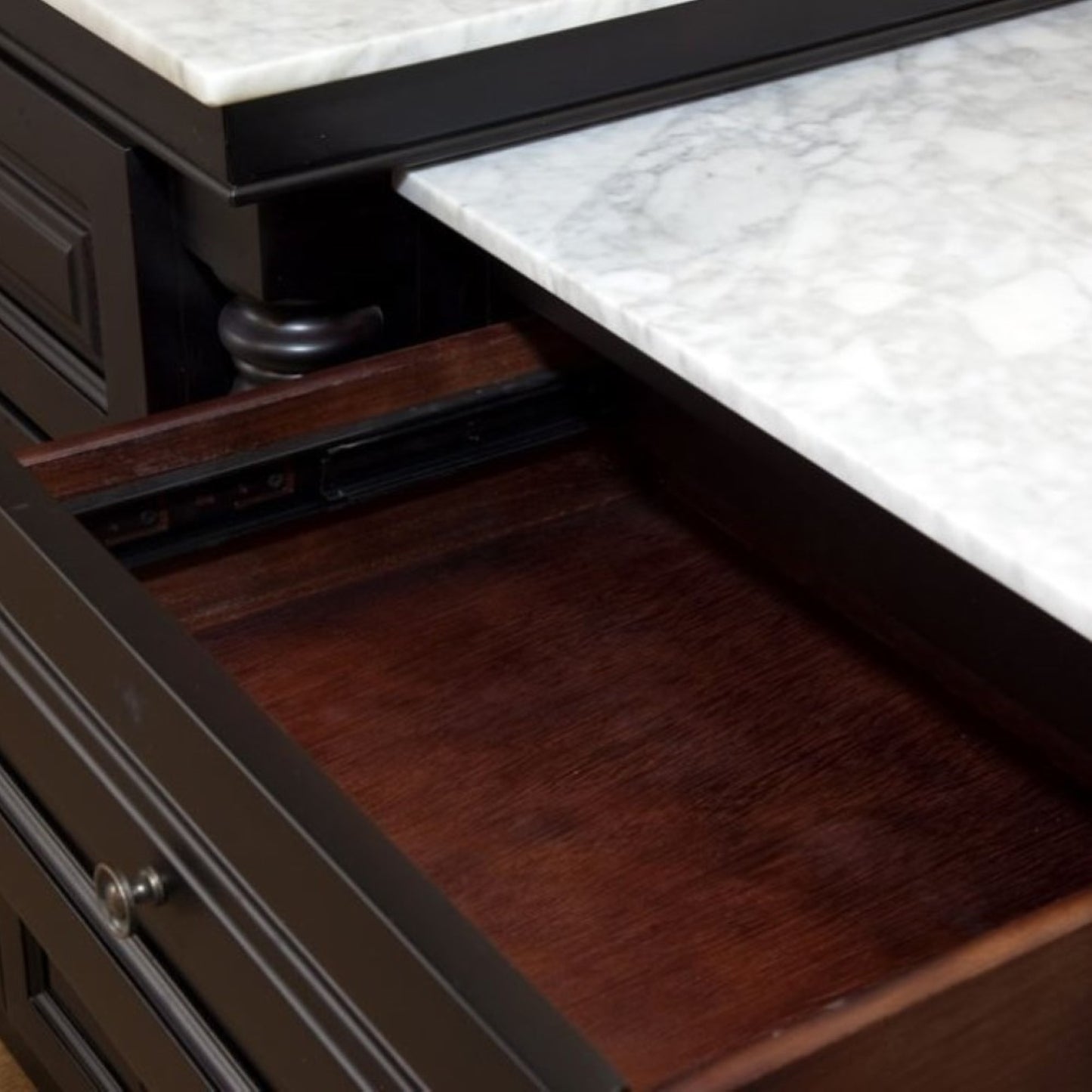 93" Double sink vanity dark mahogany