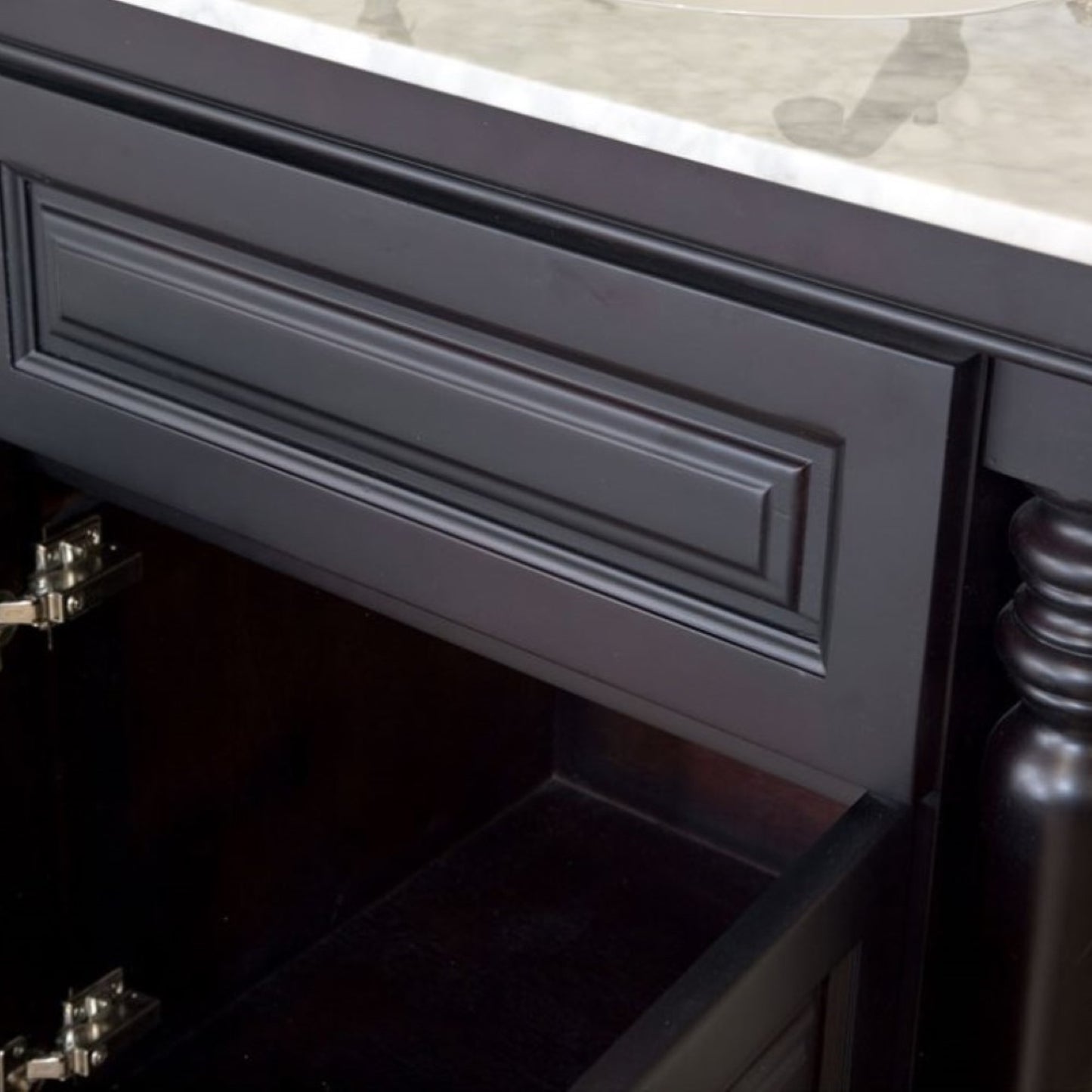 93" Double sink vanity dark mahogany