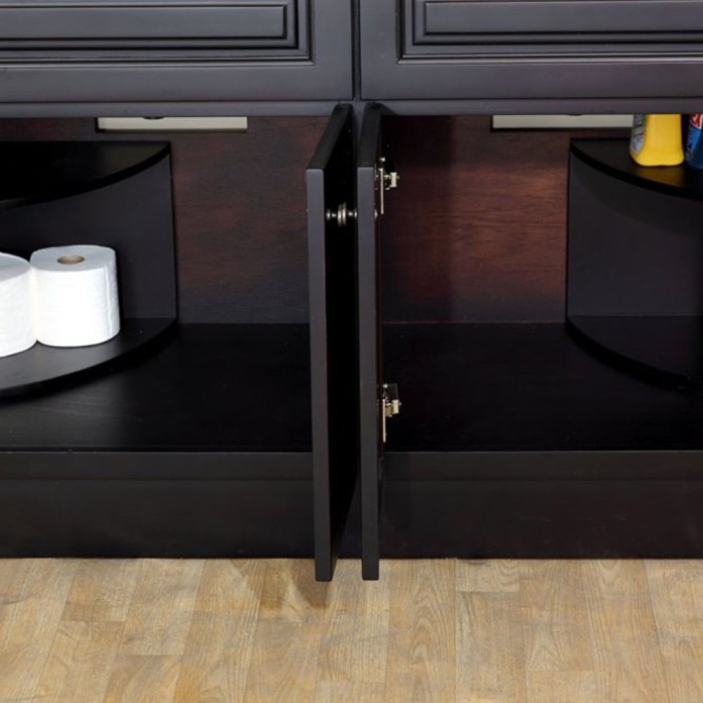 93" Double sink vanity dark mahogany