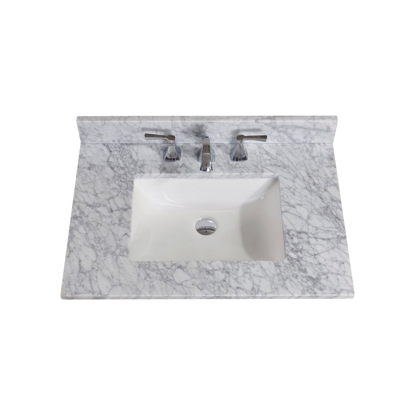 31" Natural Marble Vanity Top with White Sink