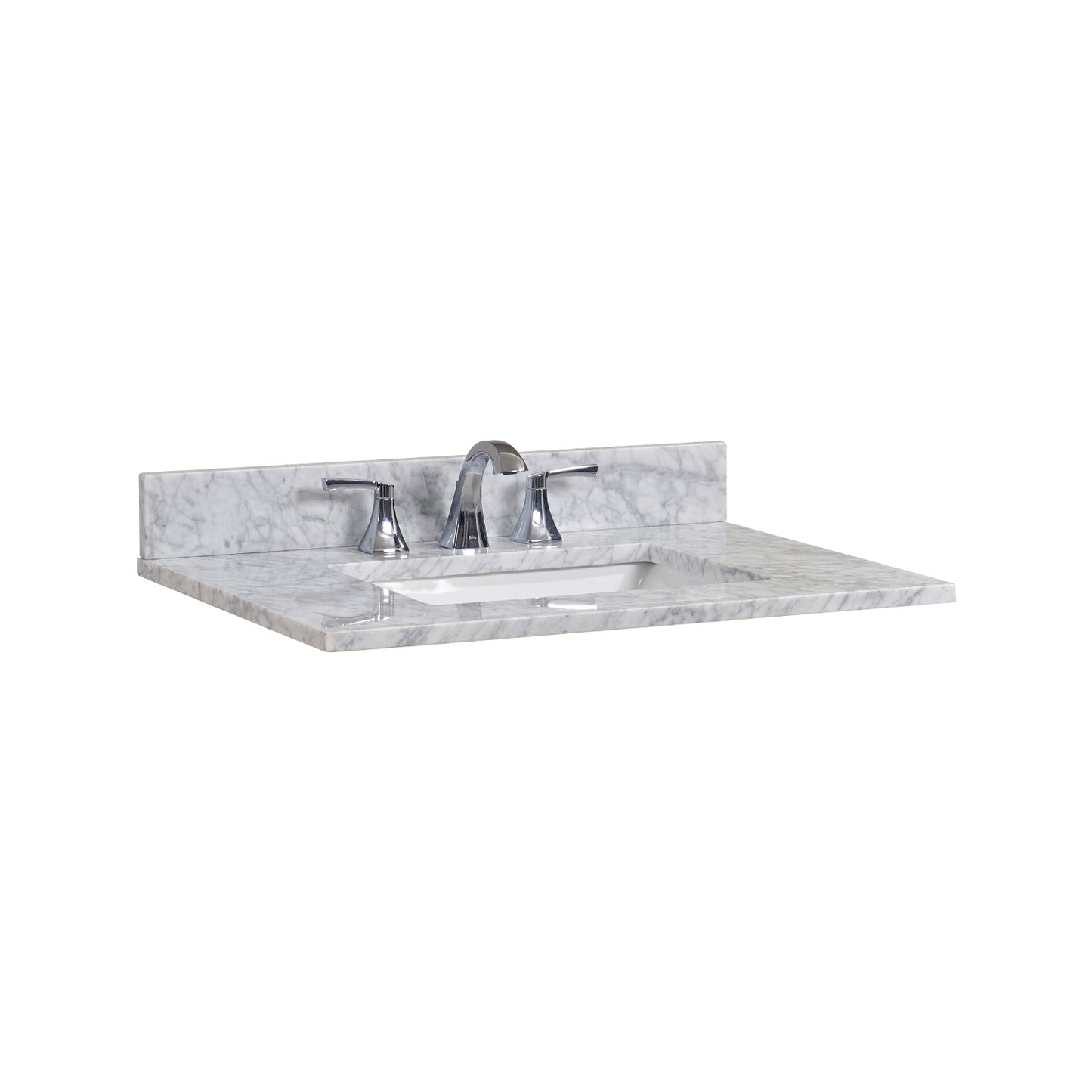 31" Natural Marble Vanity Top with White Sink
