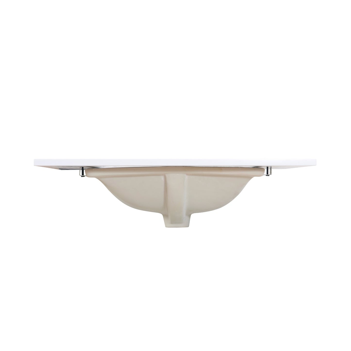 30" Composite Stone Vanity Top in Snow White with White Sink