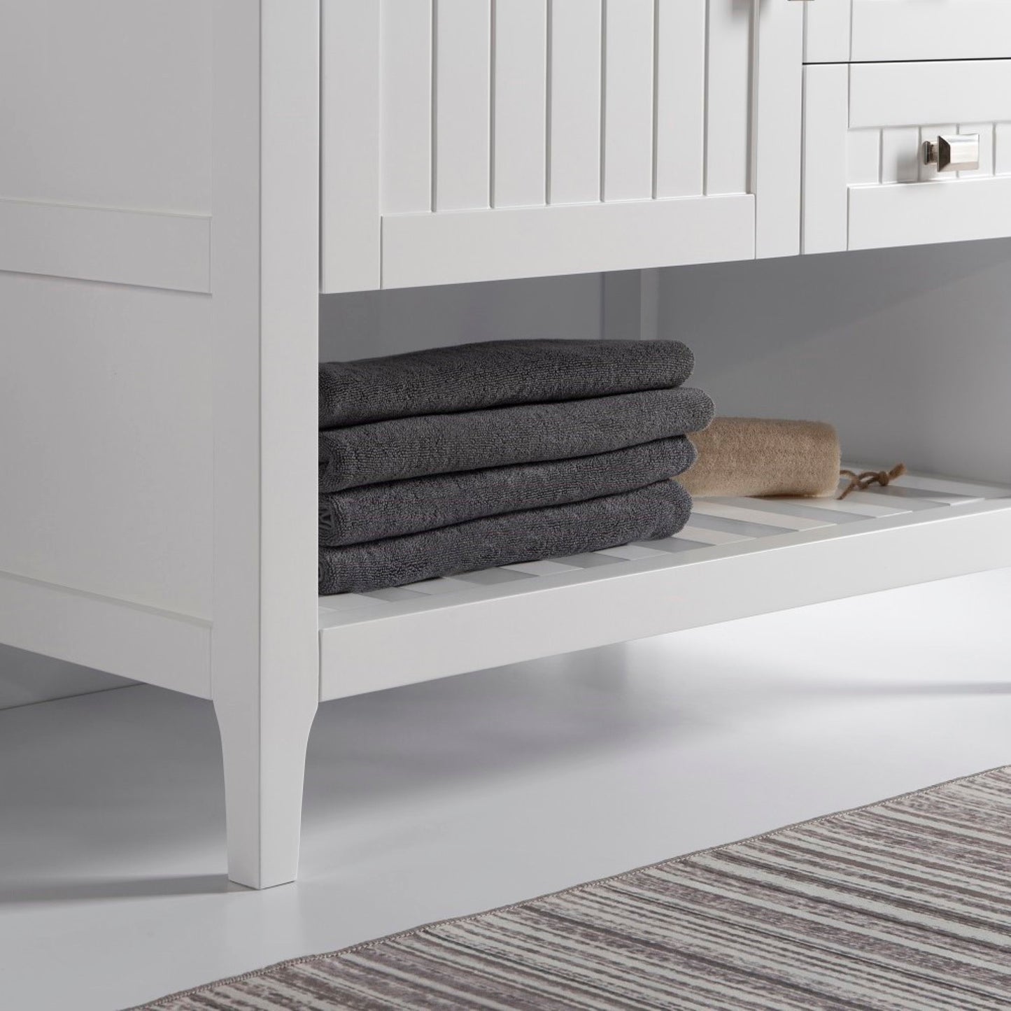 36" Double vanity white cabinet only