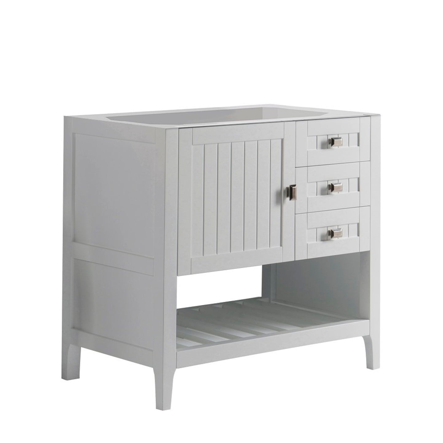 36" Double vanity white cabinet only