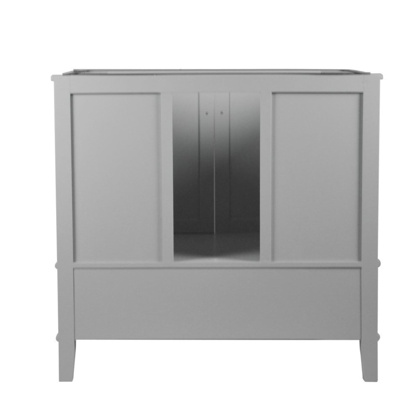 37" SINGLE VANITY IN L/GRAY WITH ENGINEERED STONE TOP