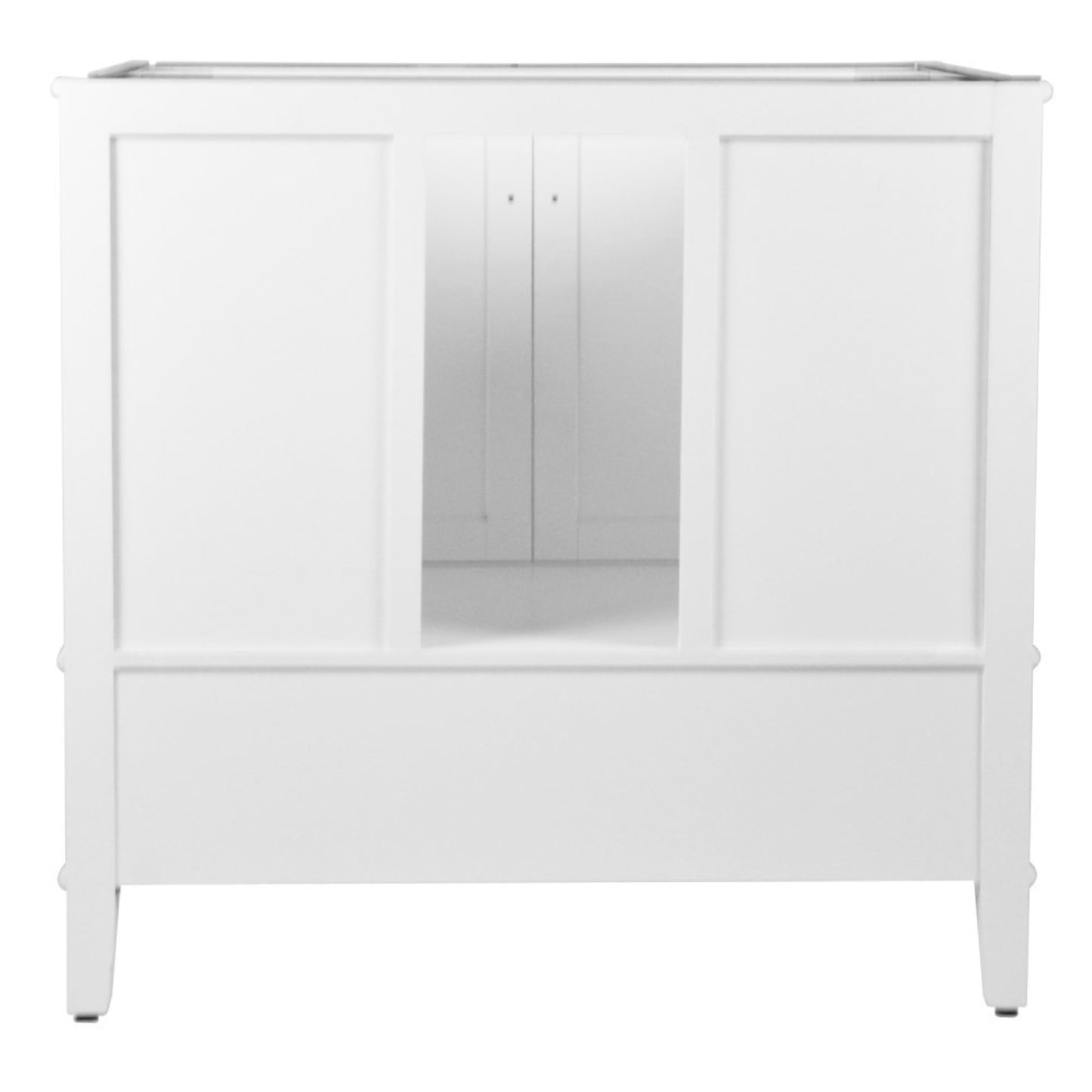 37" SINGLE VANITY IN WHITE WITH ENGINEERED STONE TOP
