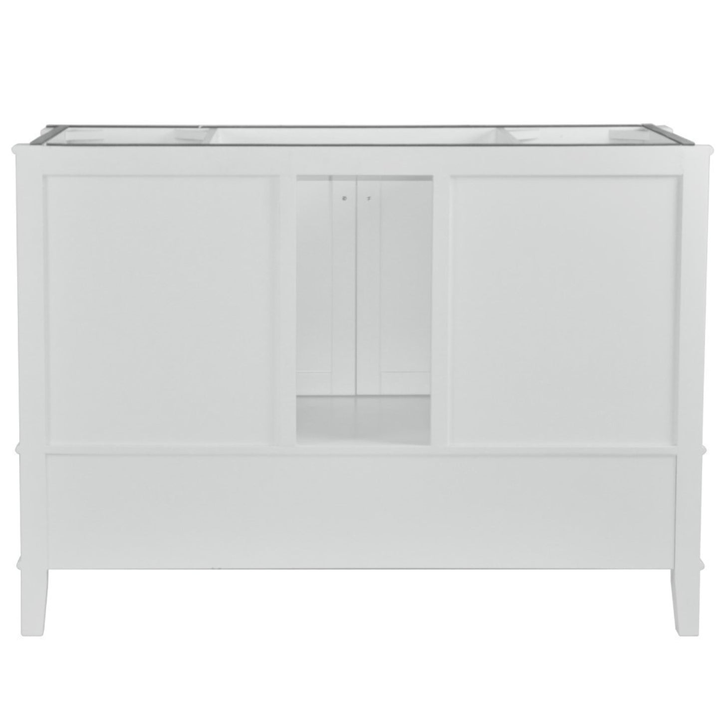 49" SINGLE VANITY IN WHITE WITH ENGINEERED STONE TOP