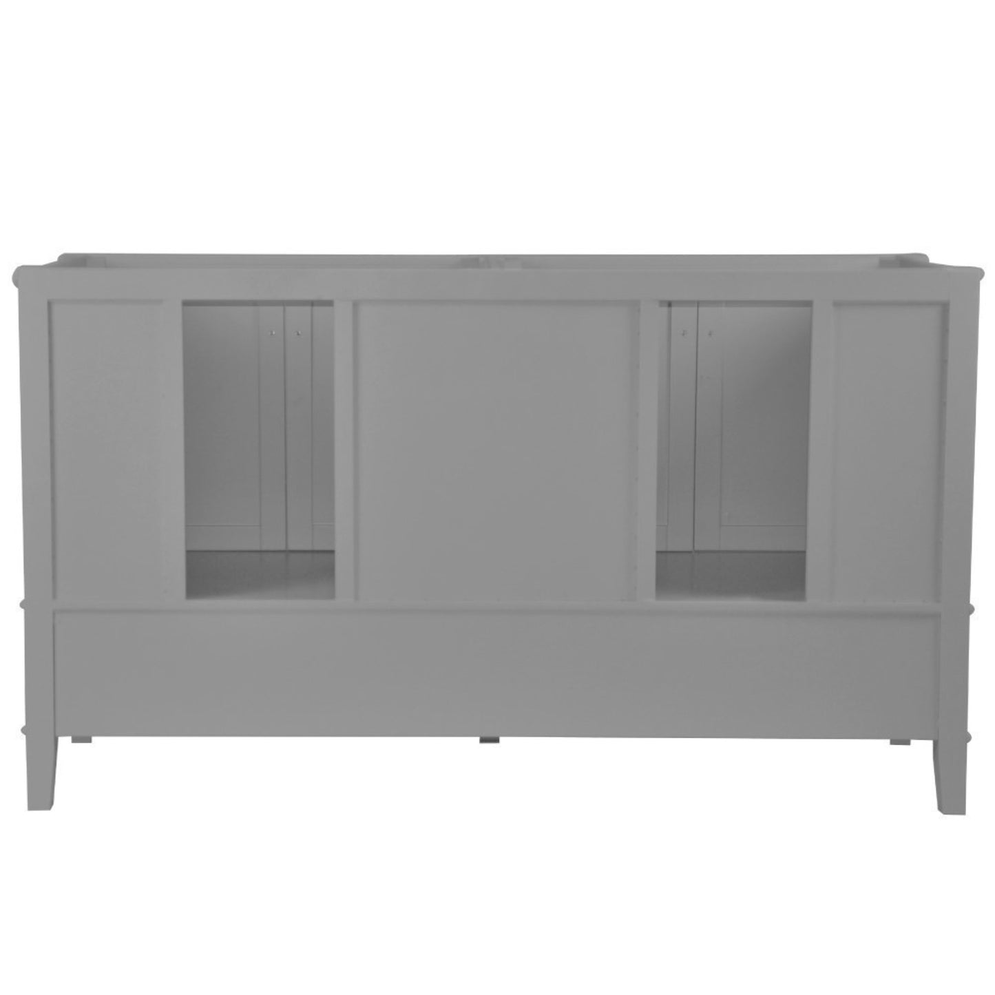 61" DOUBLE VANITY IN L/GRAY WITH ENGINEERED STONE TOP