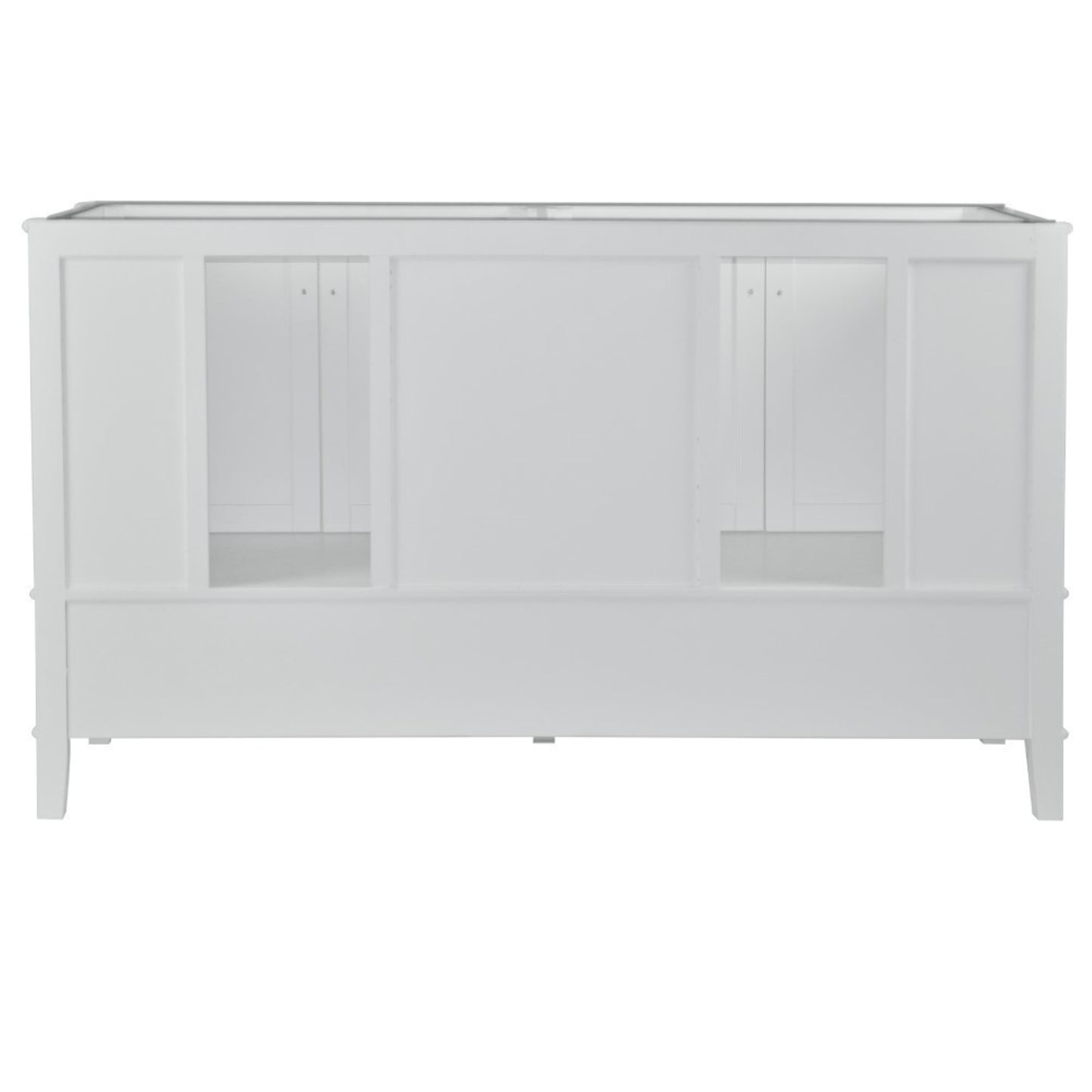 61" DOUBLE VANITY IN WHITE WITH ENGINEERED STONE TOP