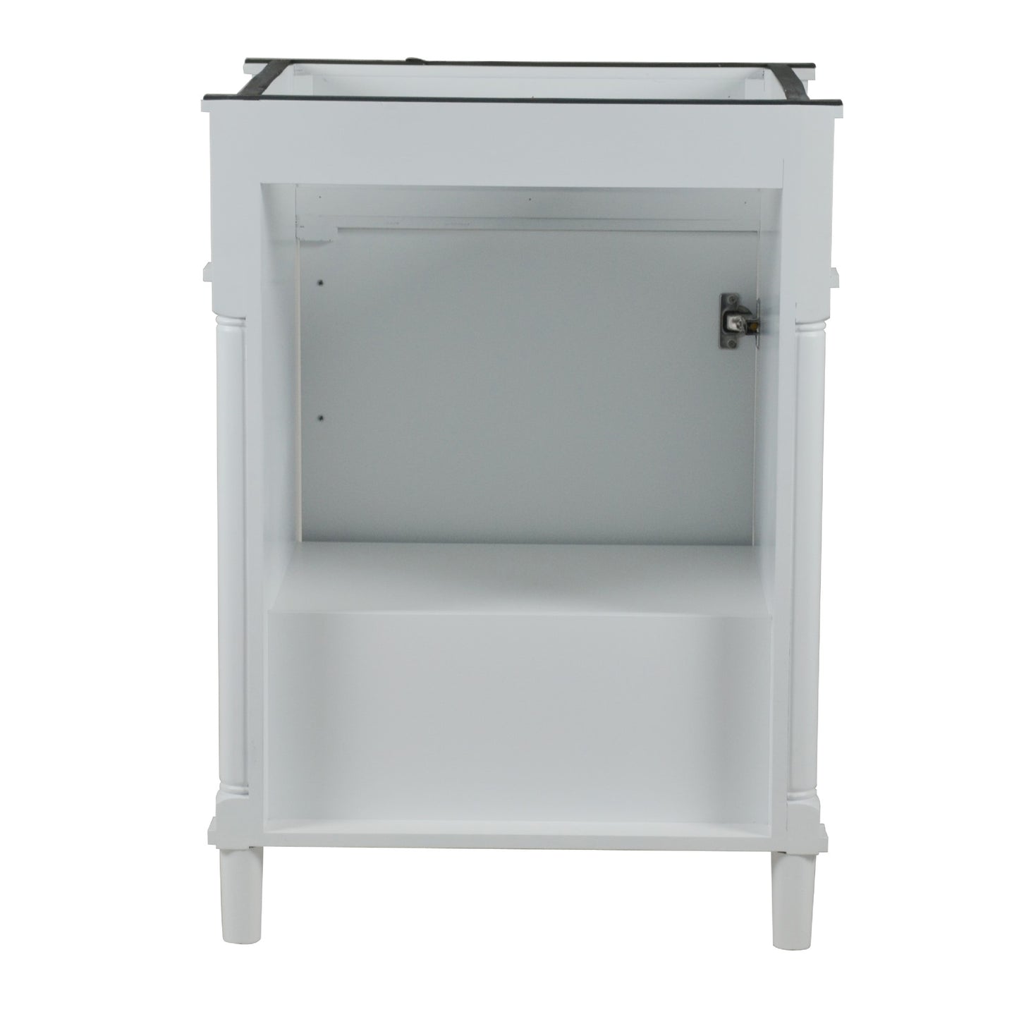 24" SINGLE VANITY IN WHITE WITH WHITE CARRRA MARBLE TOP
