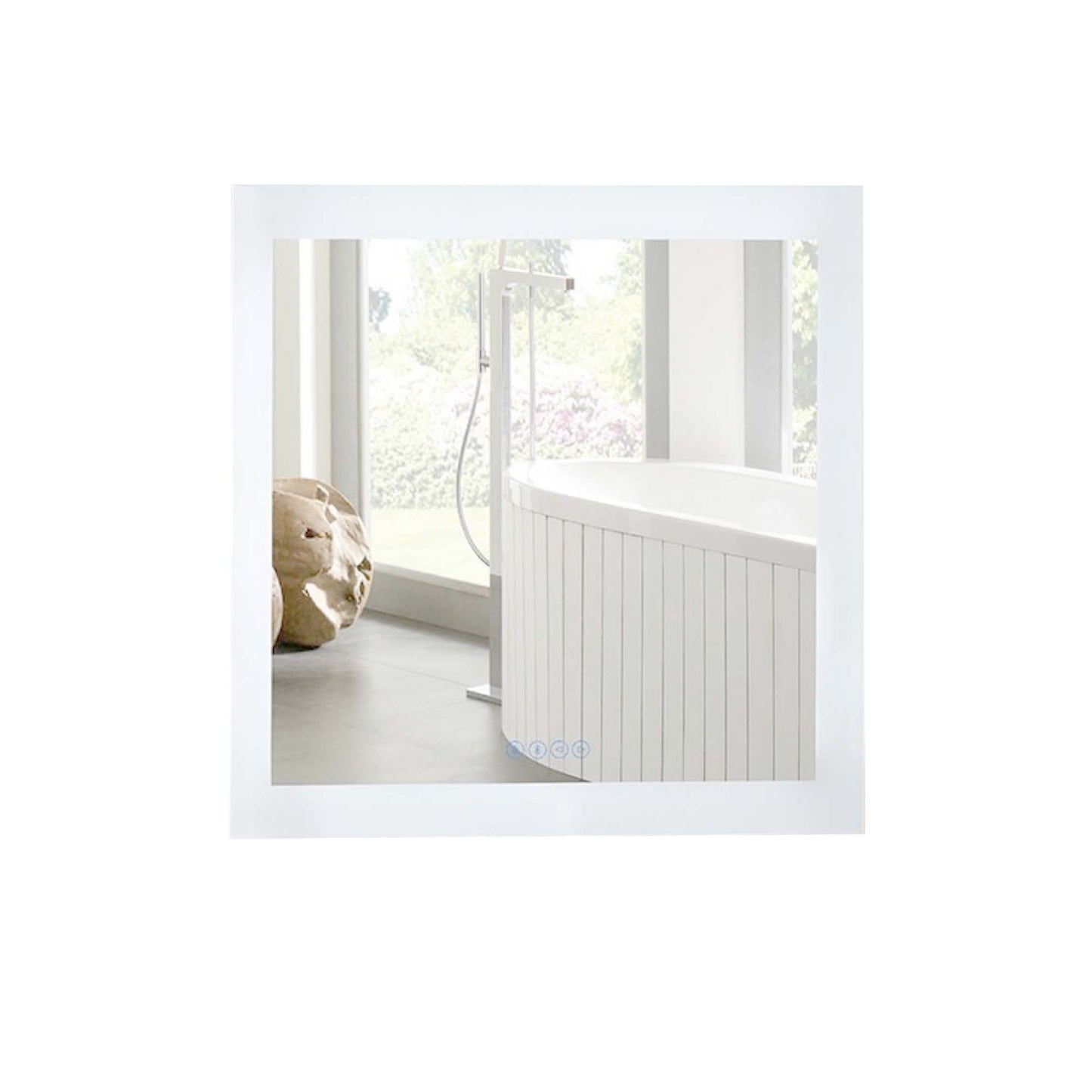 30" Rectangular LED Bordered Illuminated Mirror with Bluetooth Speakers