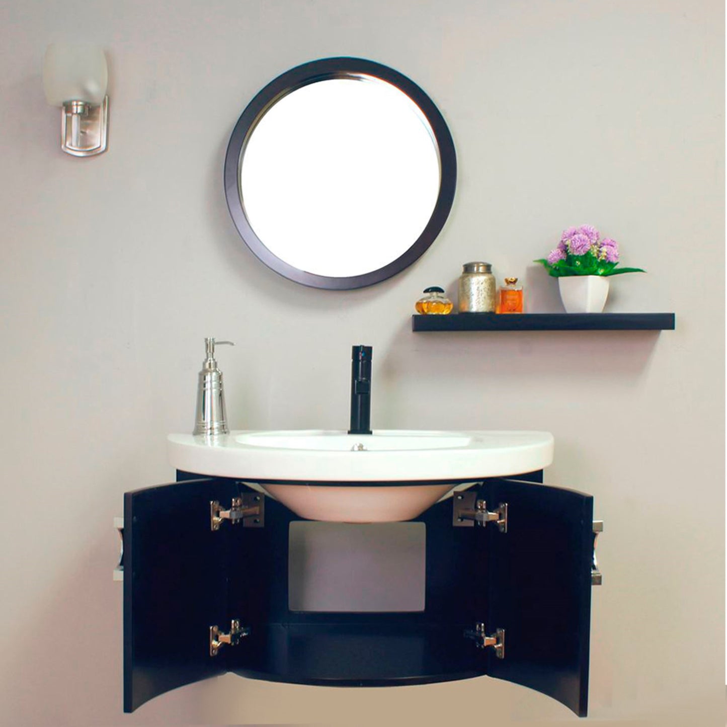 34" Single vanity wood espresso