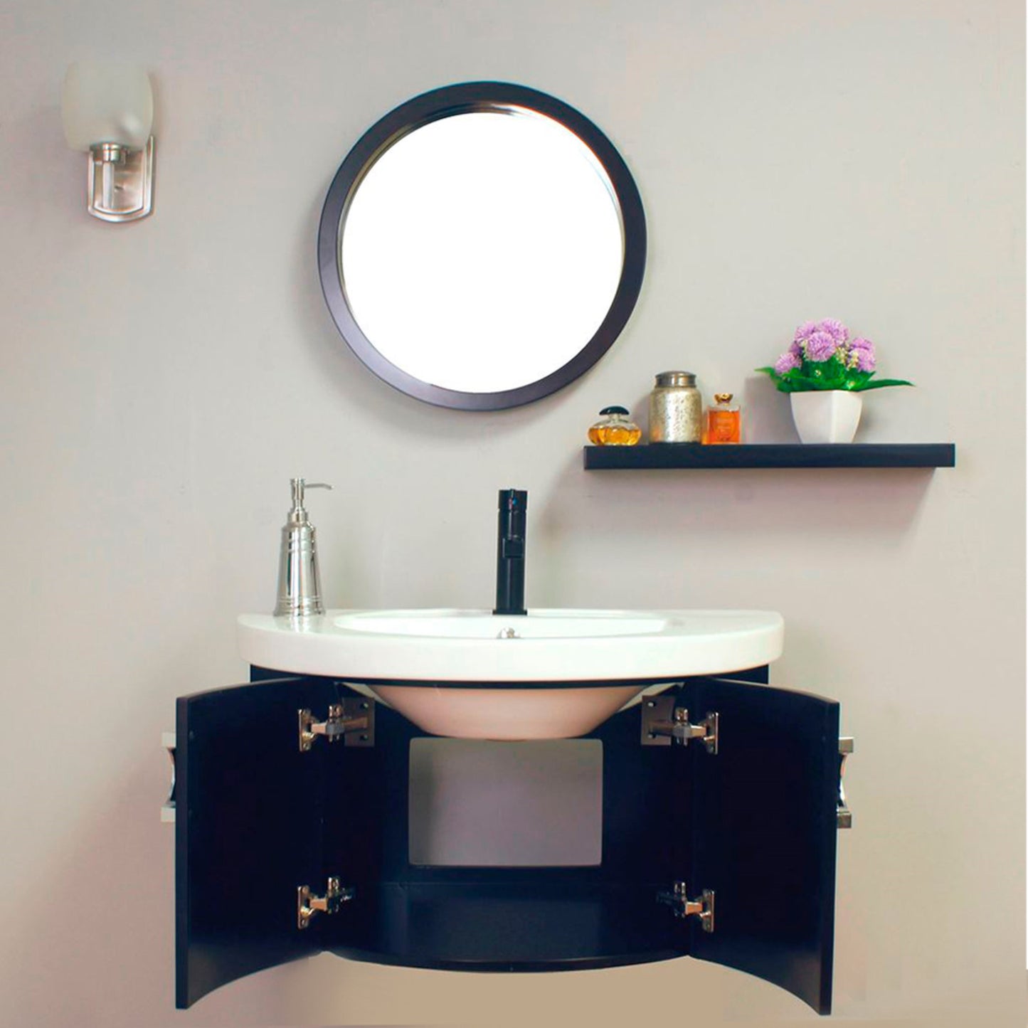 34" Single vanity wood espresso