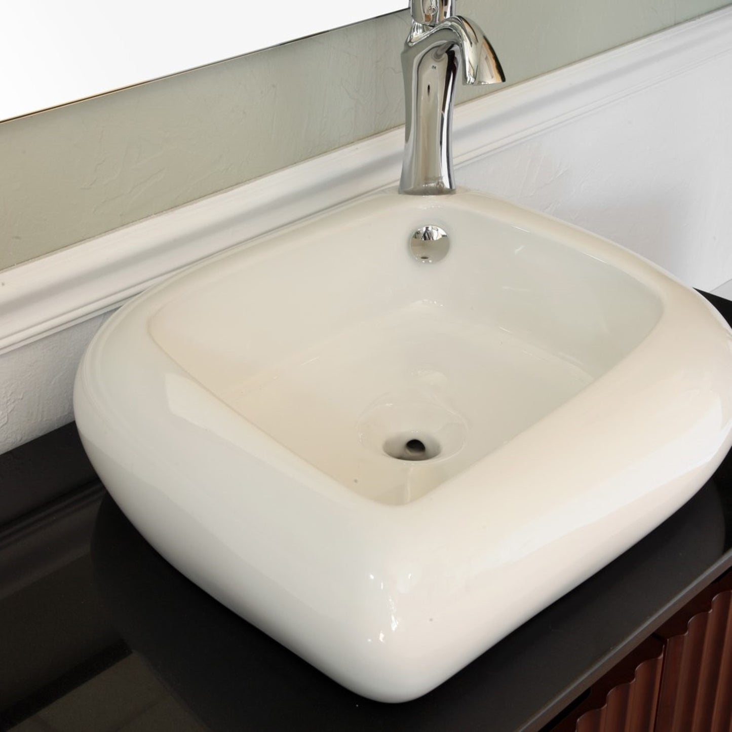 32.5" Single sink vanity Wood walnut