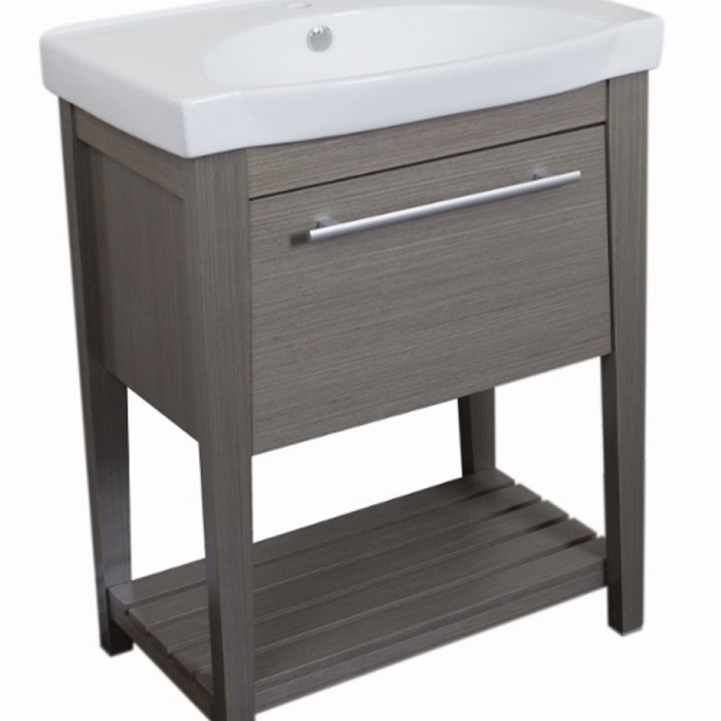 27.5" Single sink vanity Wood Gray
