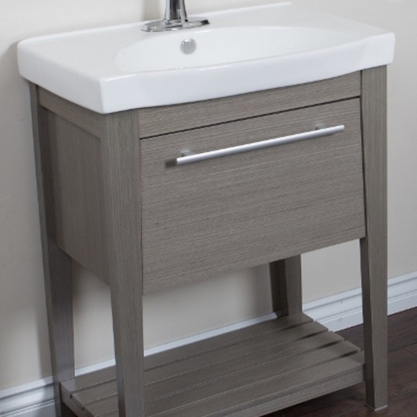 27.5" Single sink vanity Wood Gray