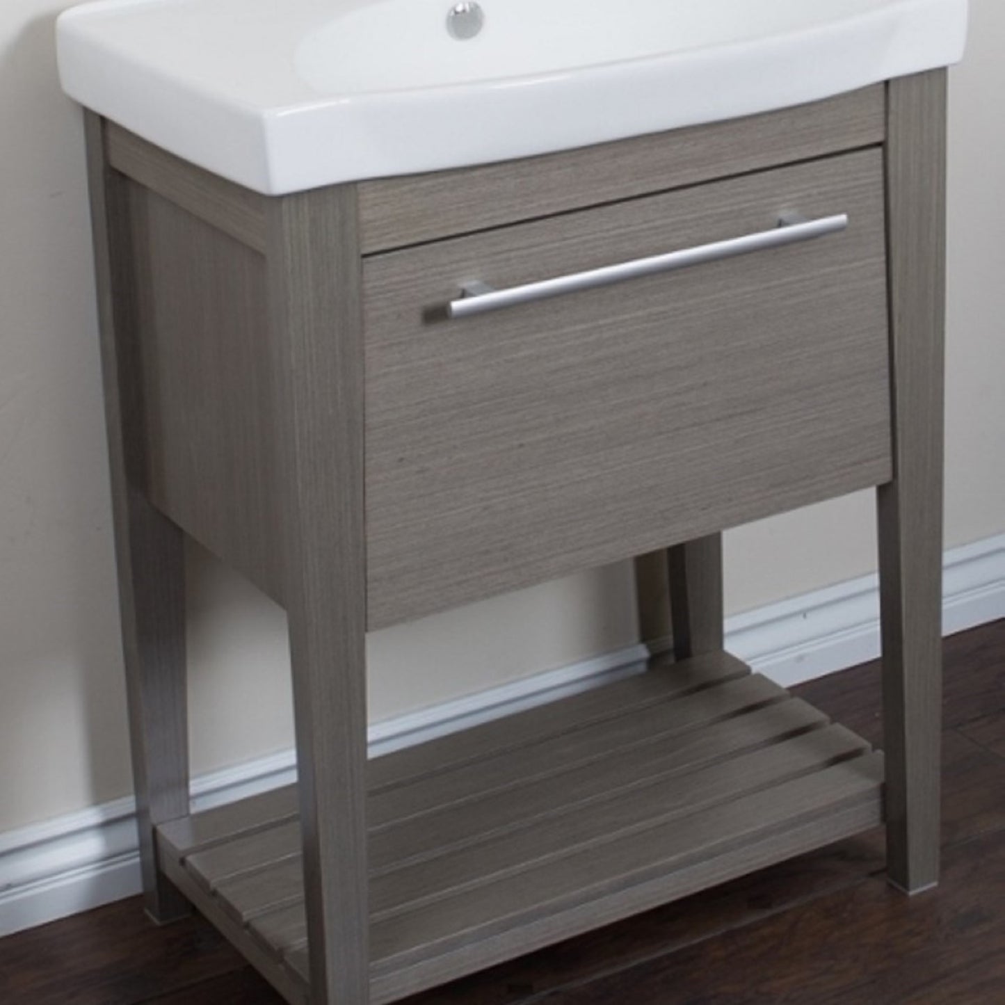 27.5" Single sink vanity Wood Gray