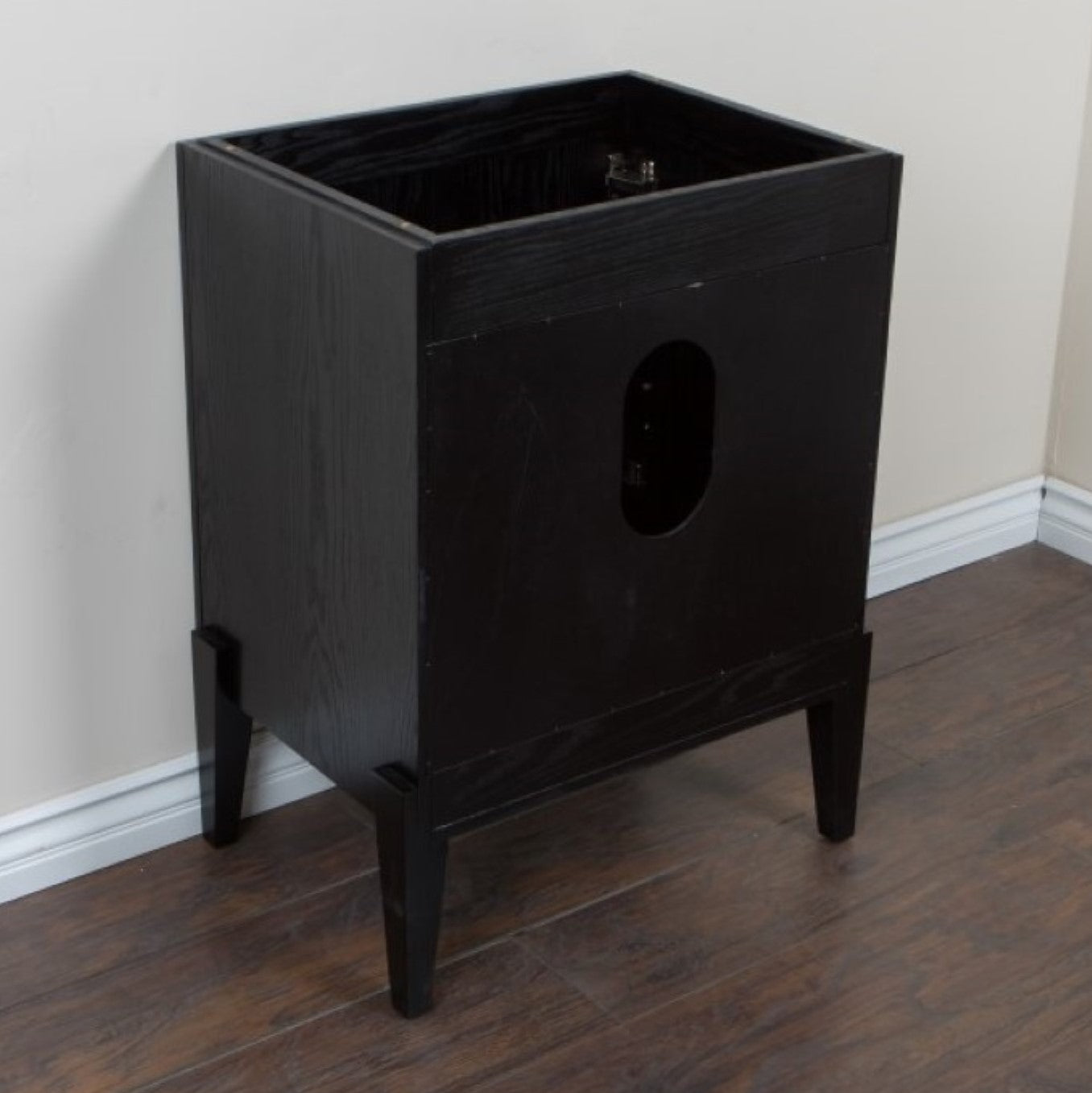 25" Single sink vanity Wood Black