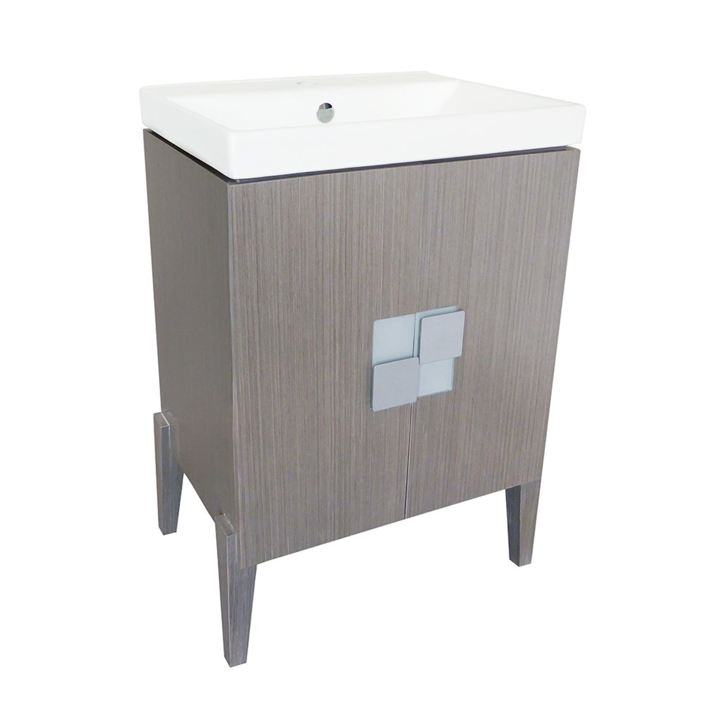 25" Single sink vanity Wood Gray