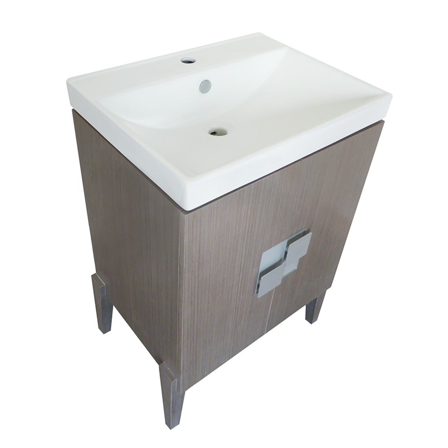 25" Single sink vanity Wood Gray