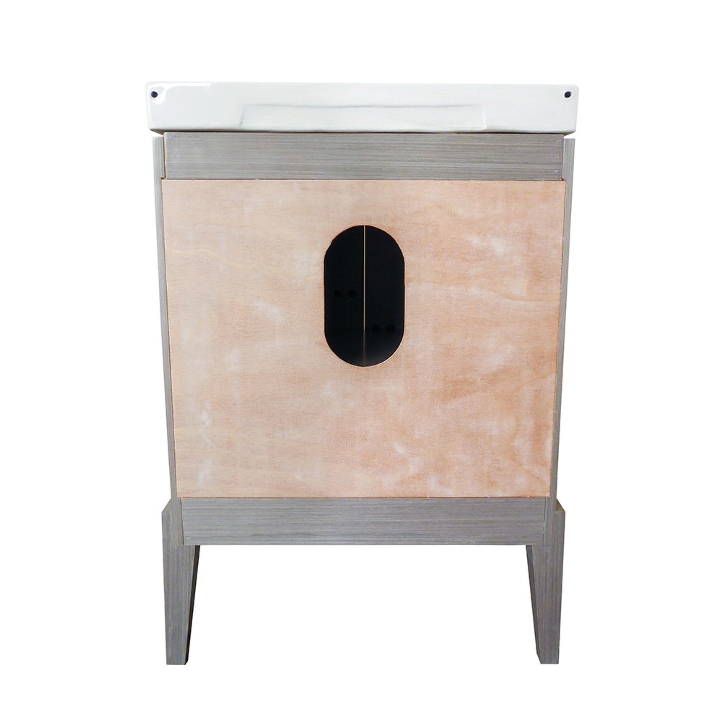 25" Single sink vanity Wood Gray