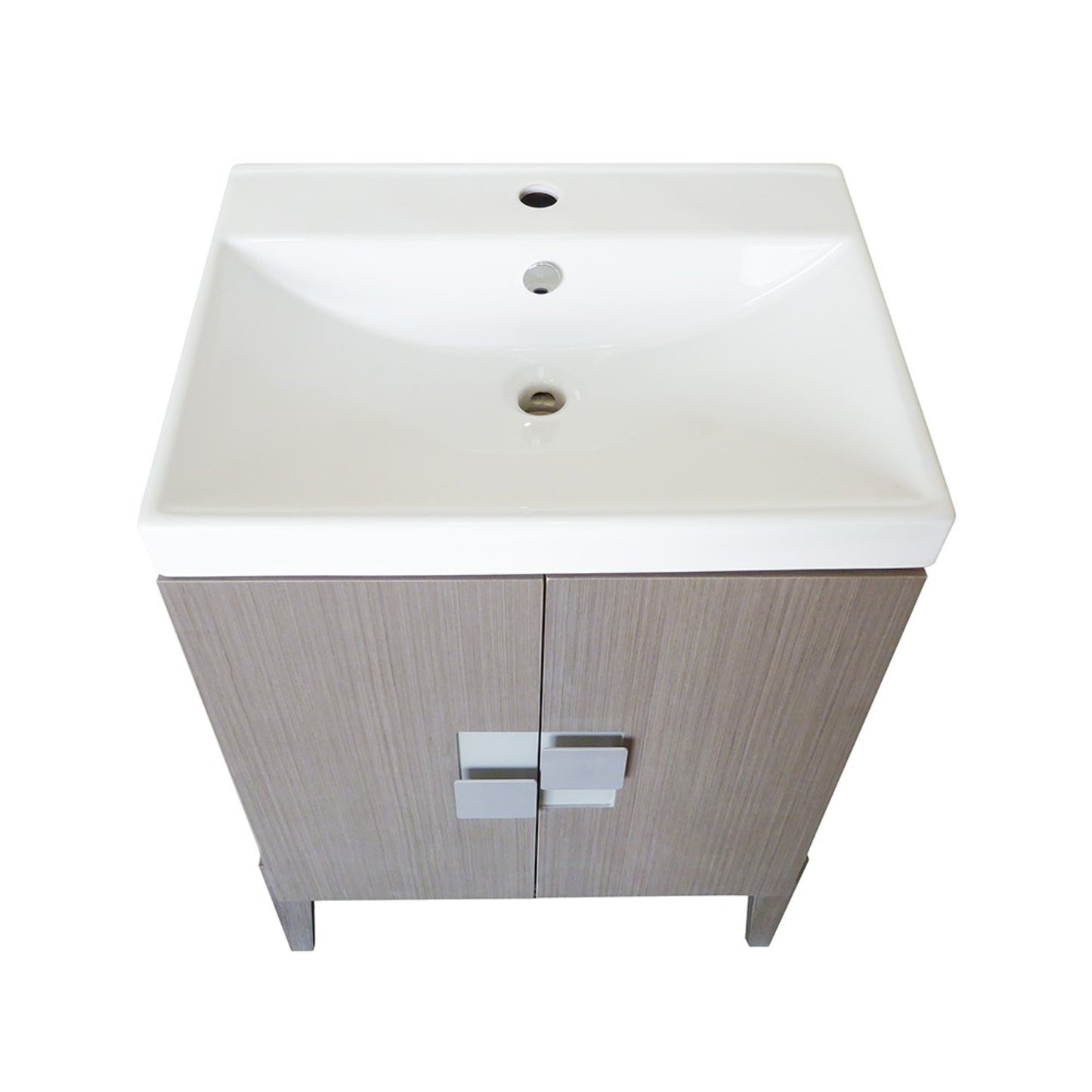 25" Single sink vanity Wood Gray