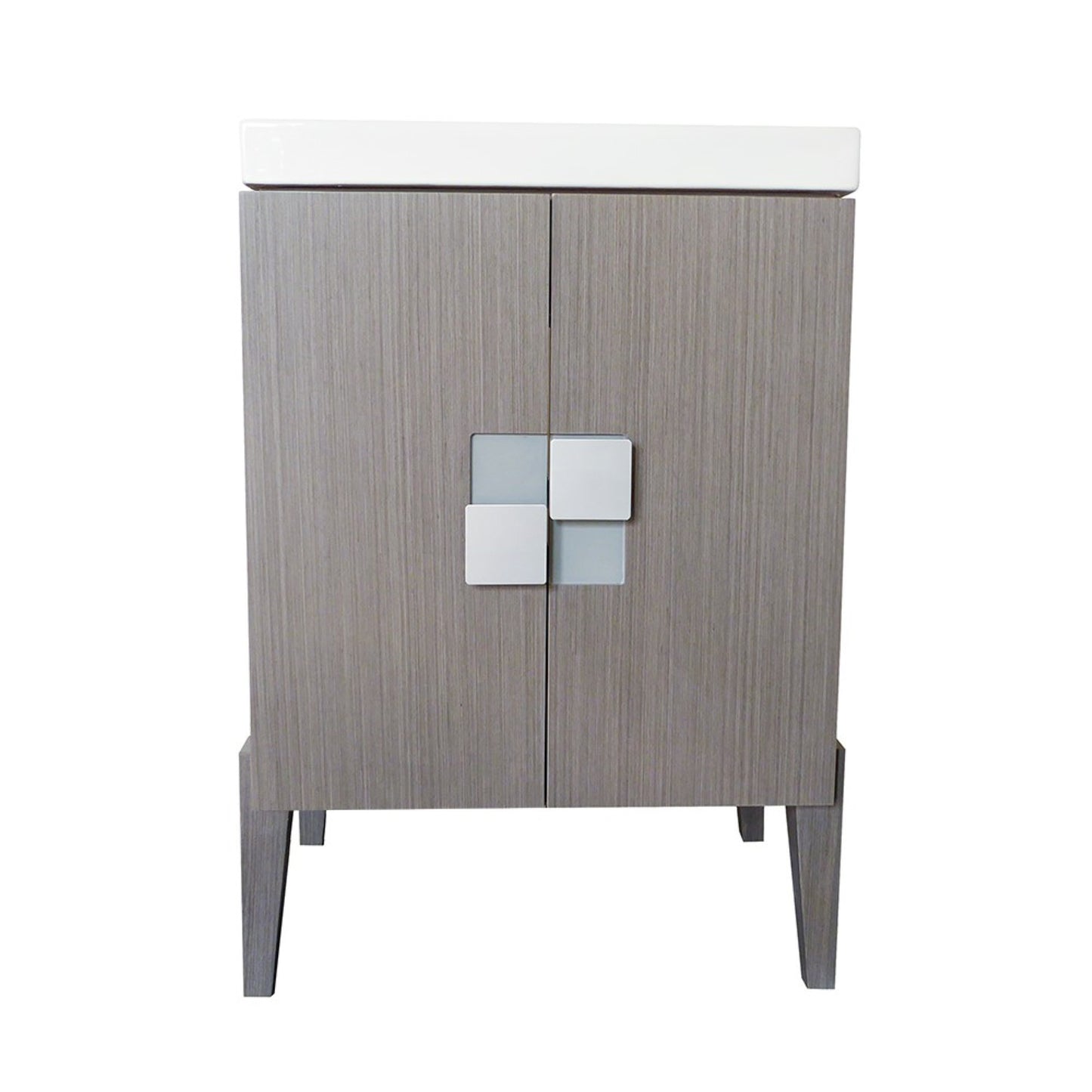 25" Single sink vanity Wood Gray