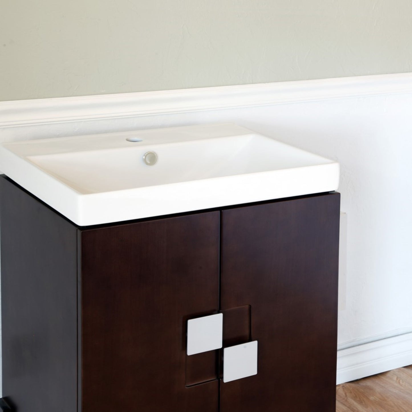 25" Single sink vanity Wood walnut