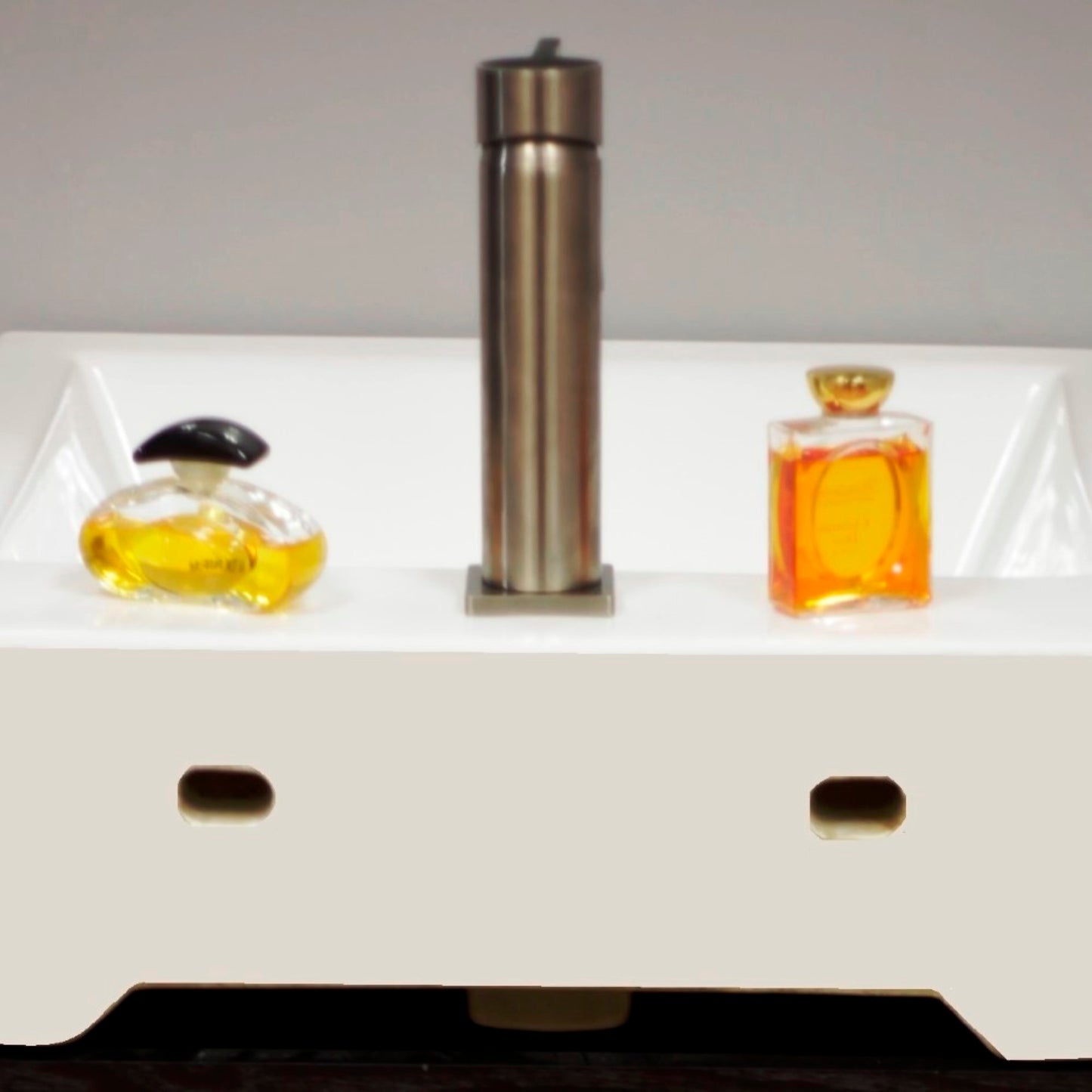 57.75 in Double sink vanity Wood black
