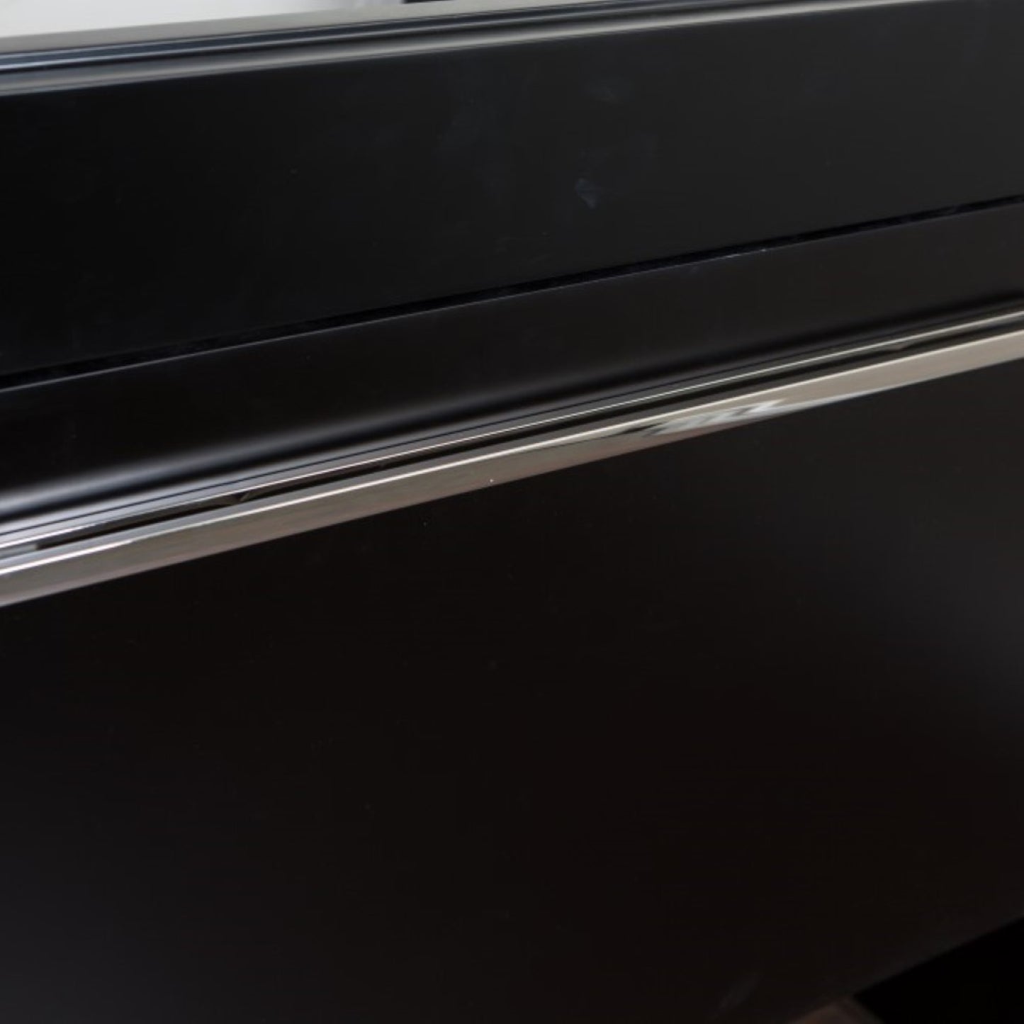 55.3" Single sink vanity Black White Marble