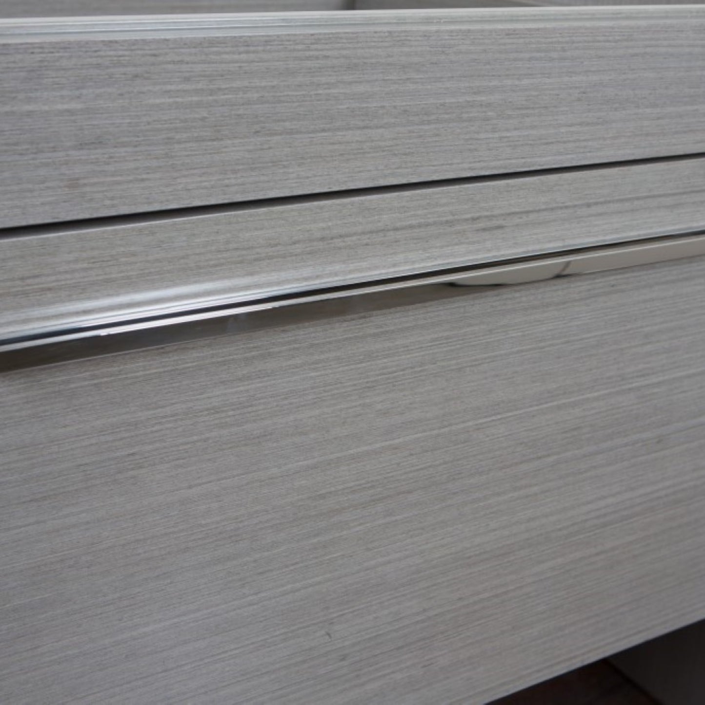 55.3" Single sink vanity Gray White Marble